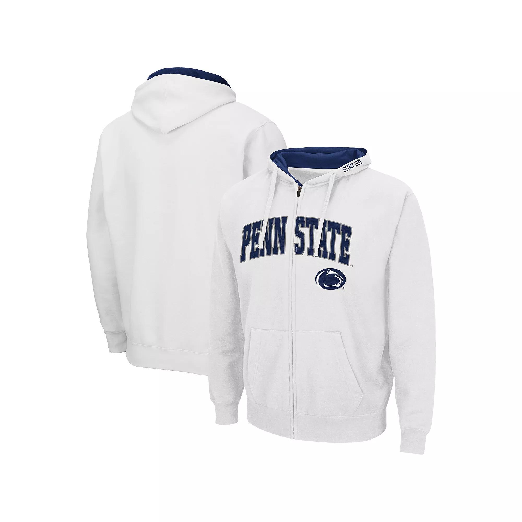 Men's Colosseum White Penn State Nittany Lions Arch & Logo 3.0 Full-Zip Hoodie,  Product Image