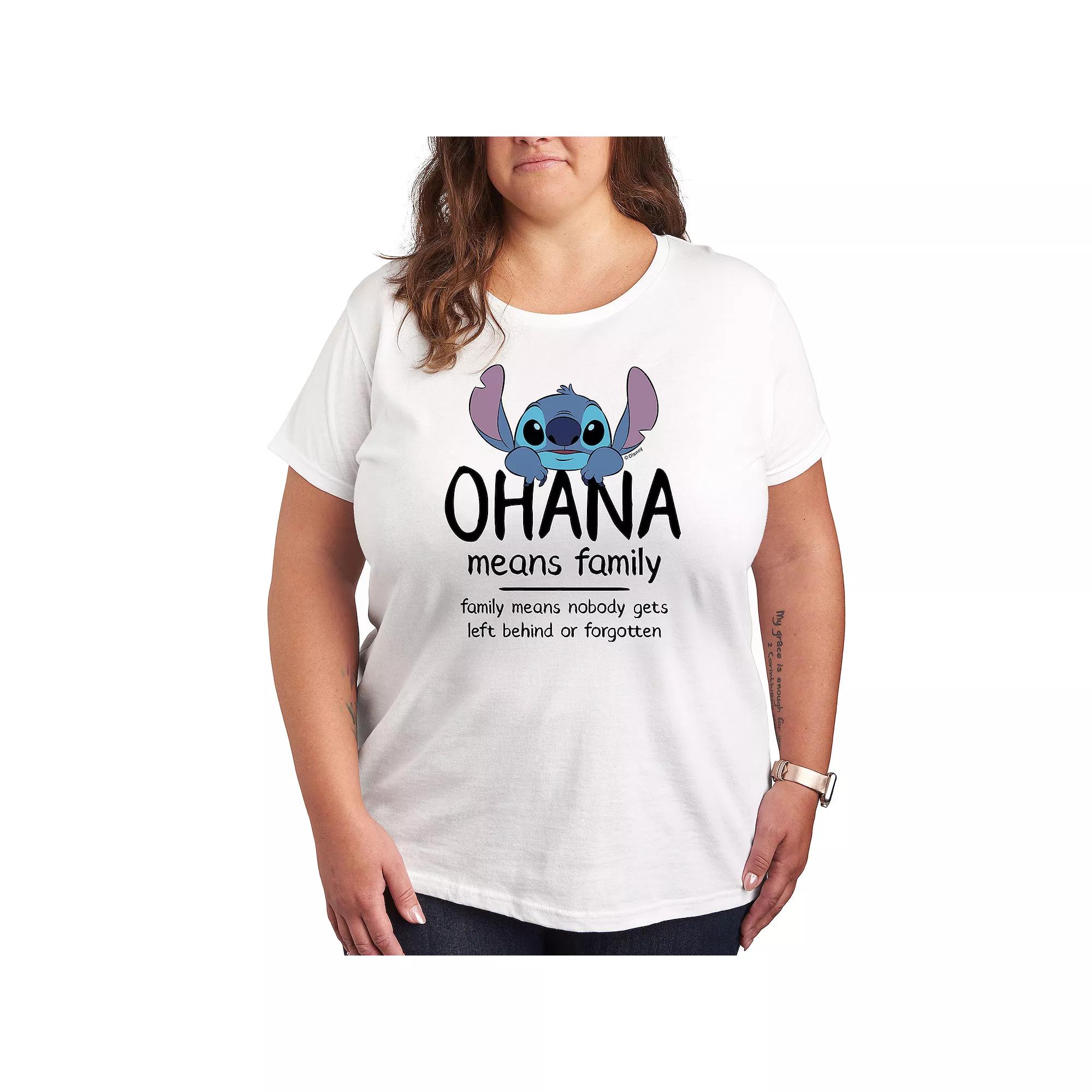 Disney's Lilo & Stitch Plus Ohana Graphic Tee, Women's,  Product Image