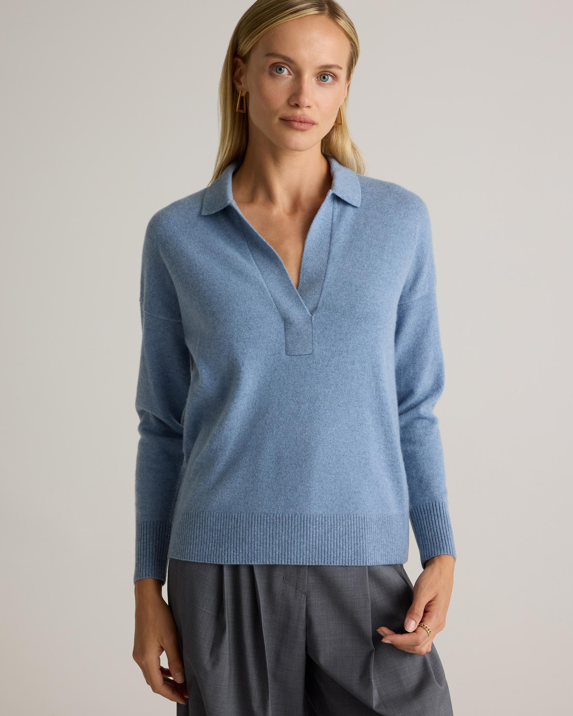 Quince | Women's Mongolian Cashmere Polo Sweater Product Image