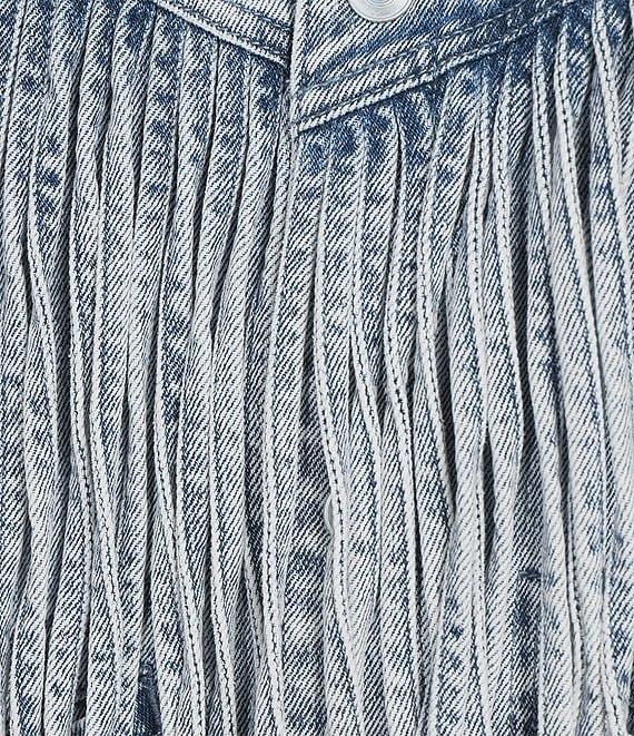GB Oversized Fringe Denim Jacket Product Image