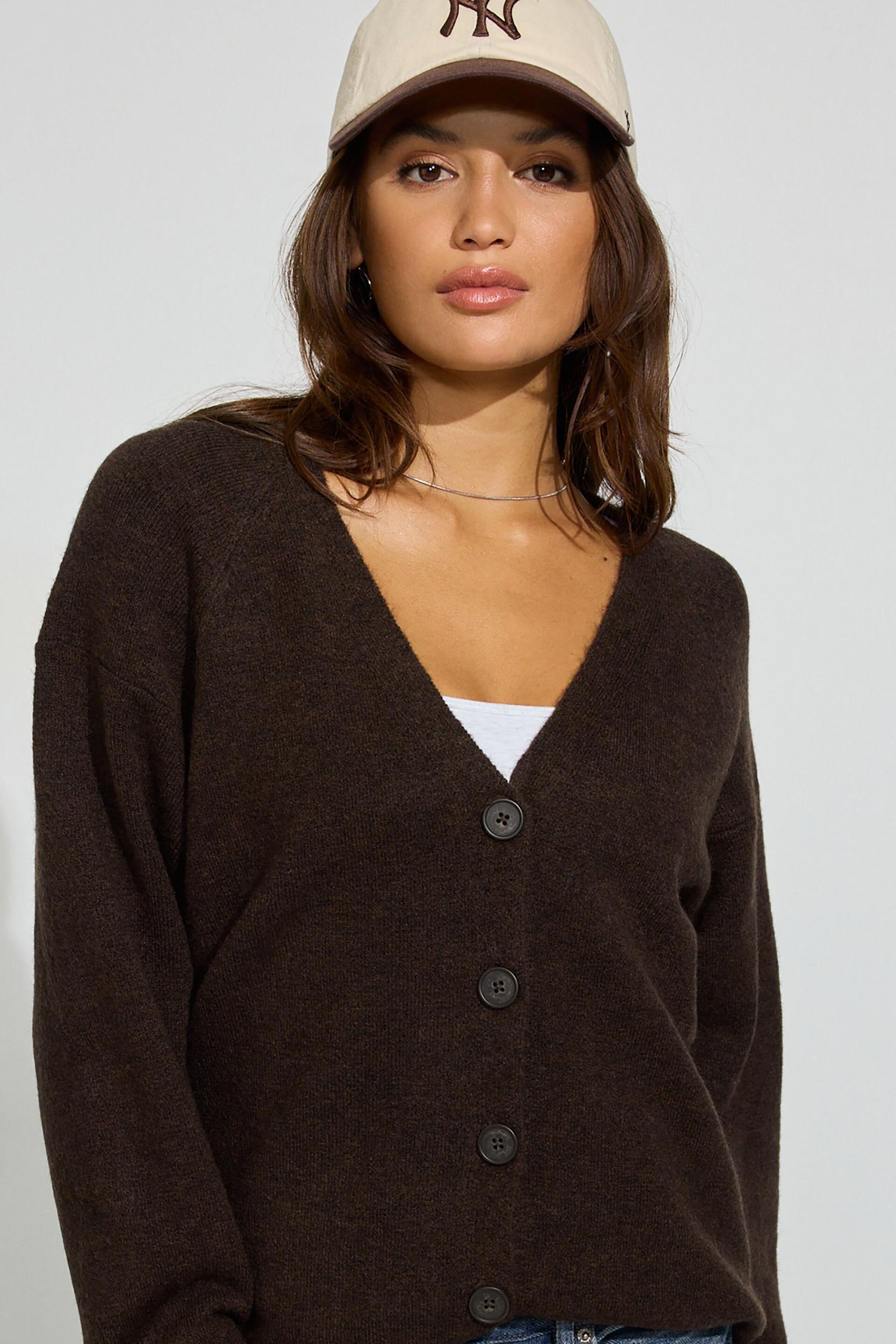 Long Sleeve Spongy Oversized Cardigan Product Image