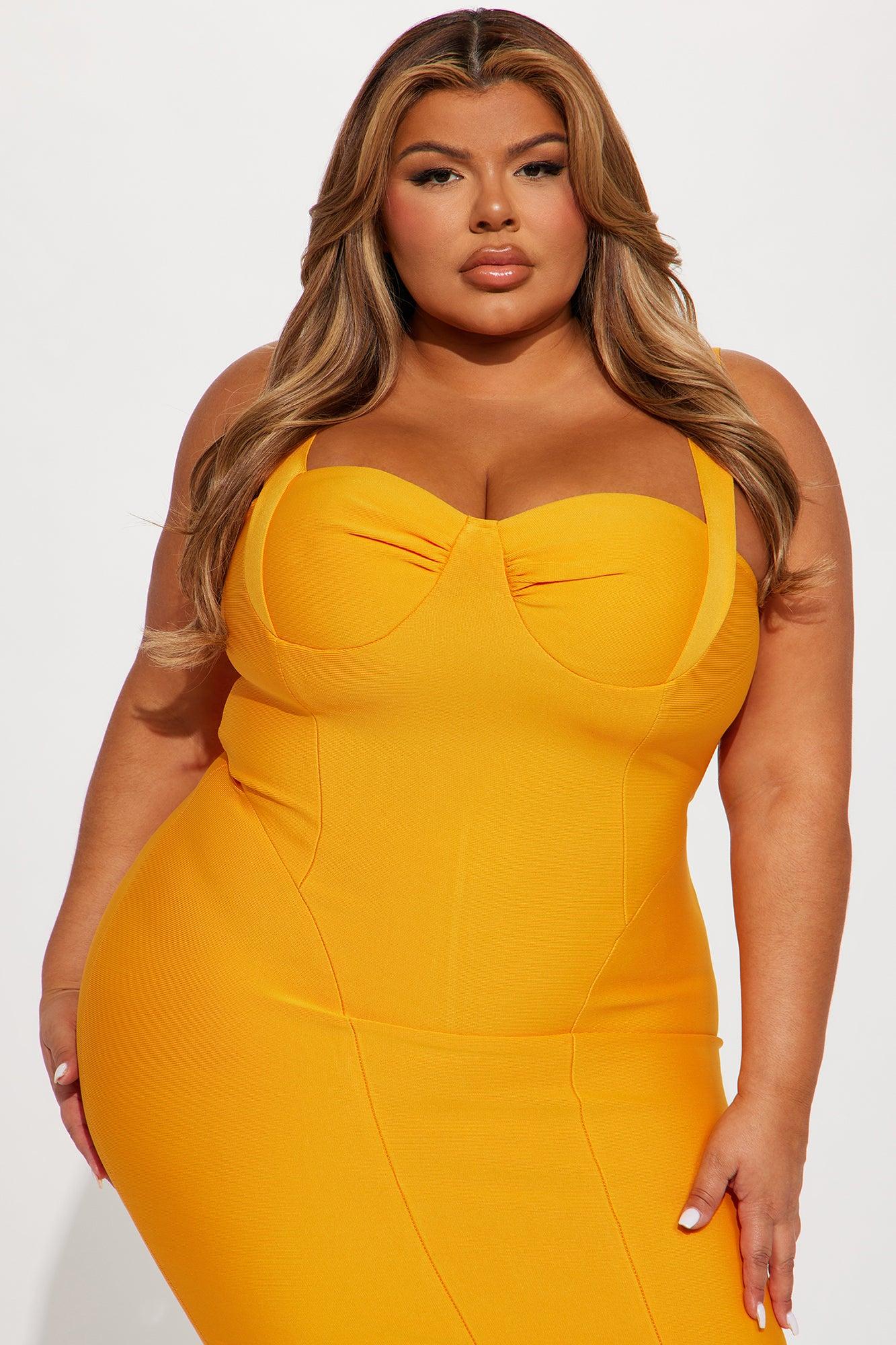 Cierra Bandage Midi Dress - Orange Product Image