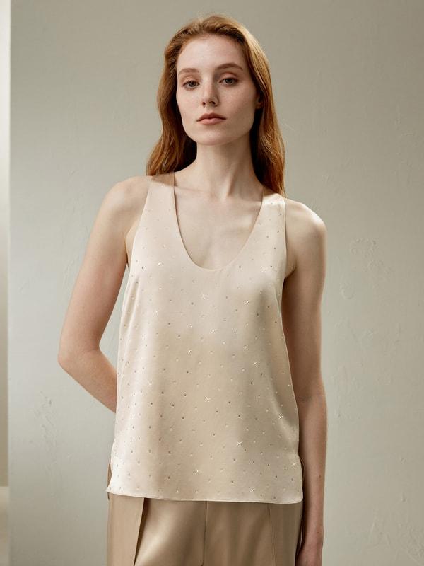 Silk Sparkle U-Neck Vest Product Image