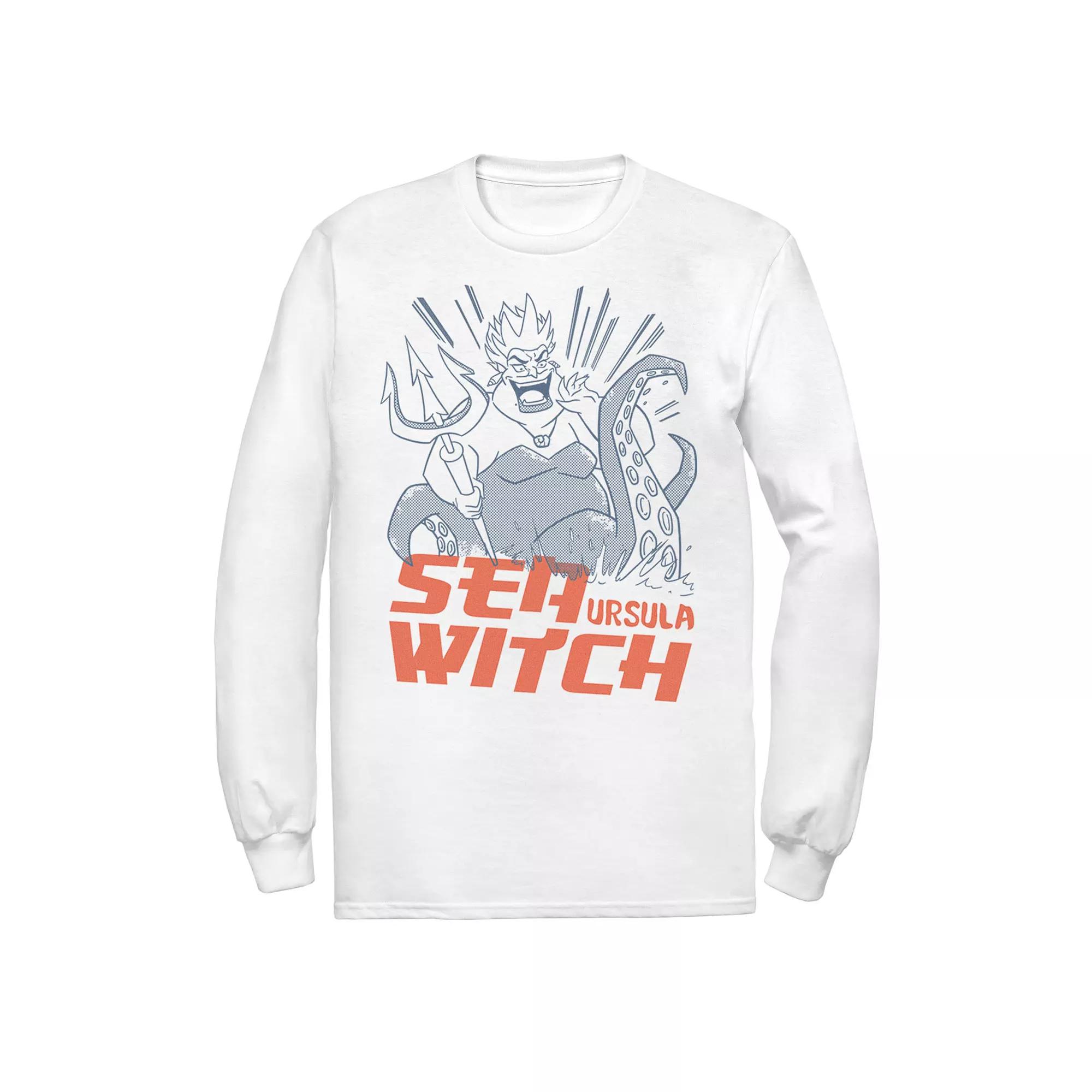 Men's Disney The Little Mermaid Ursula Sea Witch Portrait Long Sleeve Tee,  Product Image