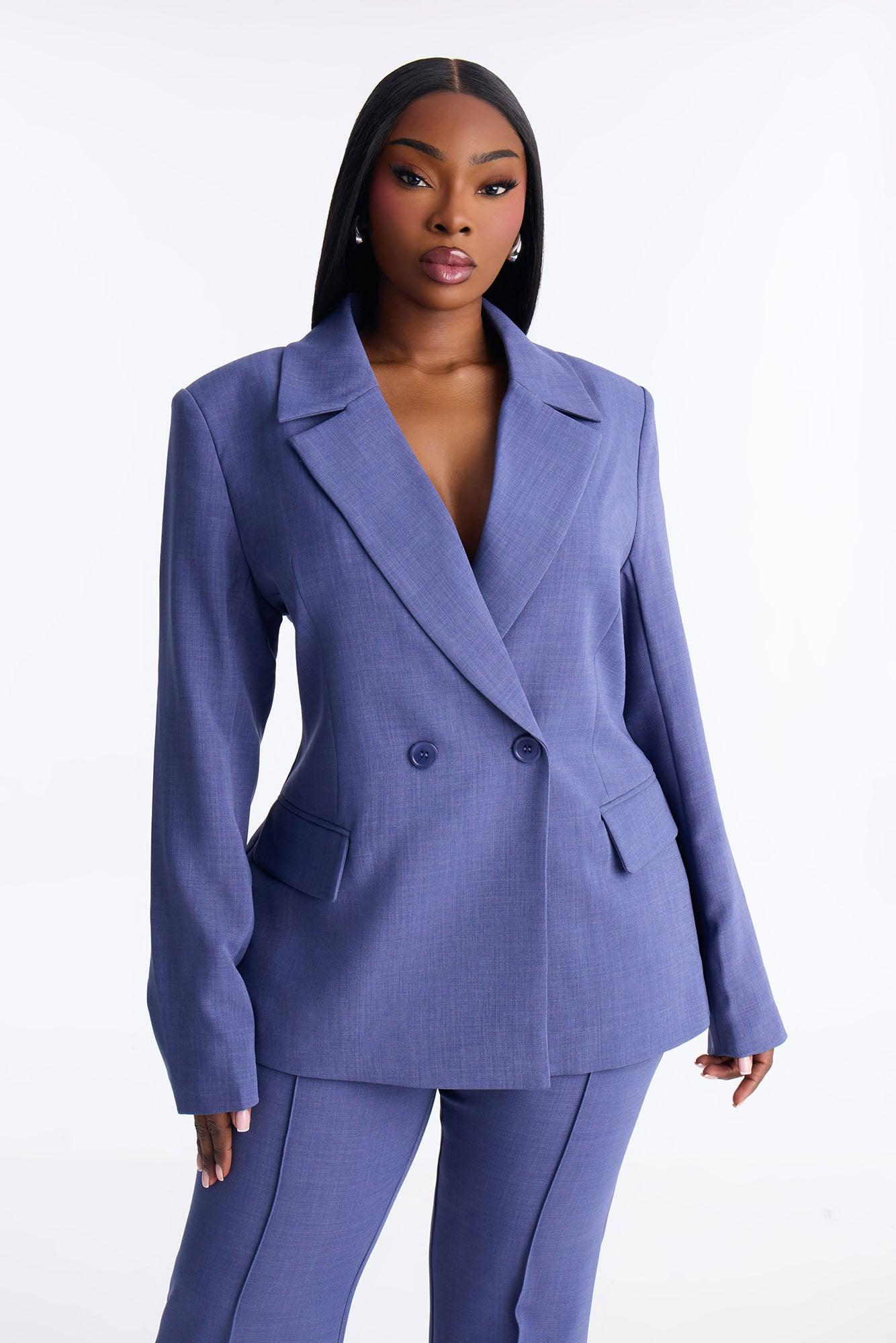 Jessica Double Breasted Blazer - Navy Female Product Image