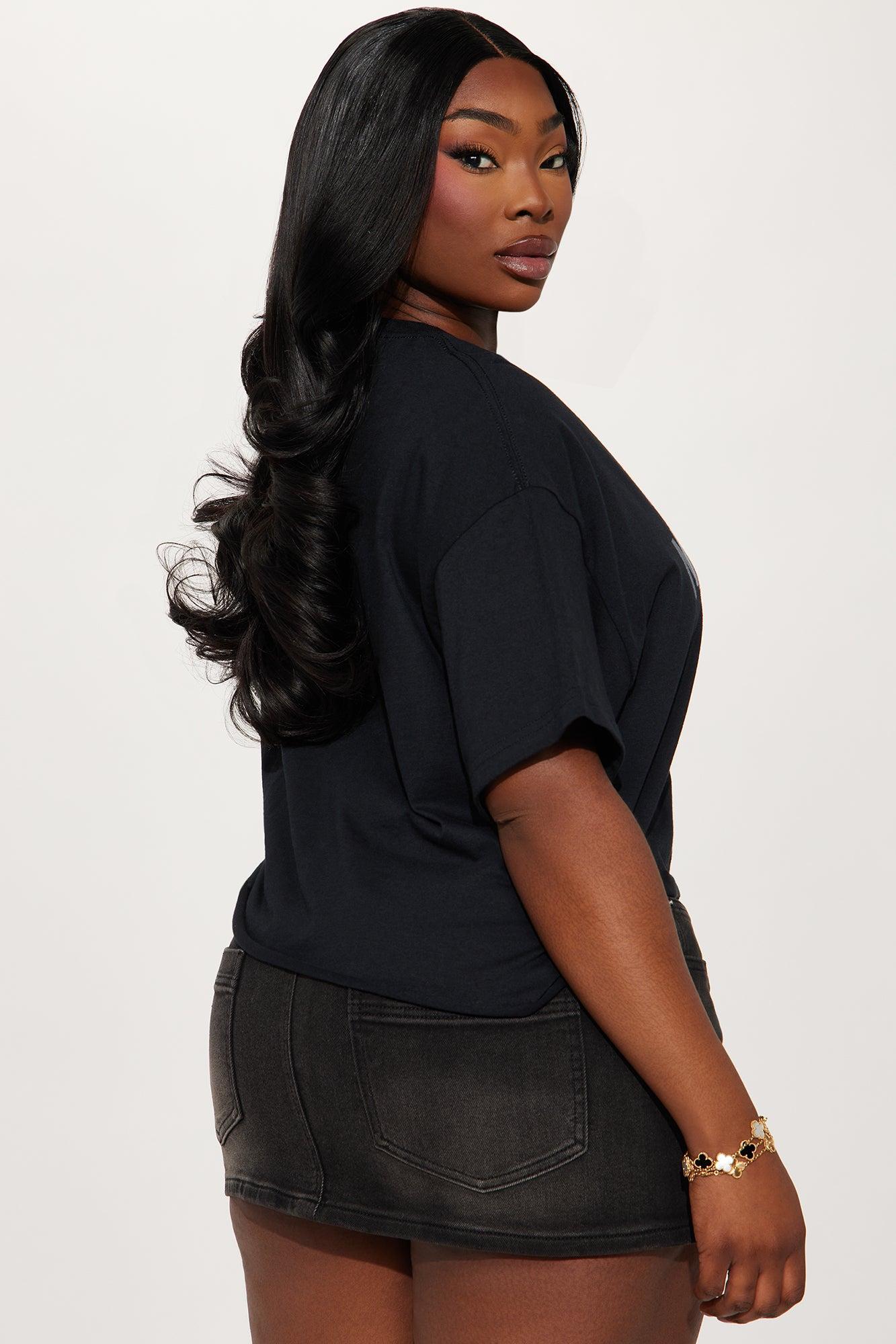 Tequila Made Me Do It Crop Tee - Black Product Image