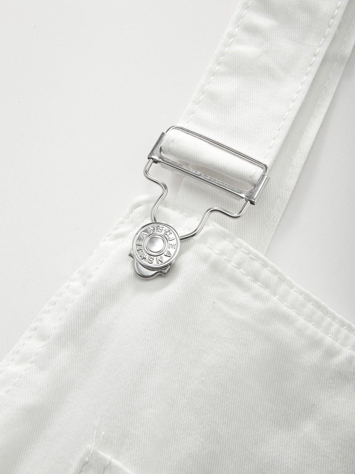 Classic Straight Leg Denim Overalls Product Image