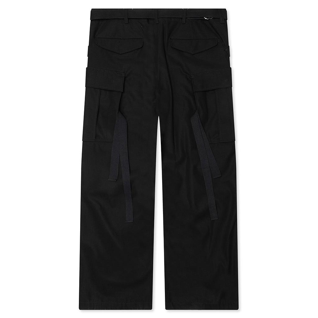 Cotton Twill Pants - Black Male Product Image