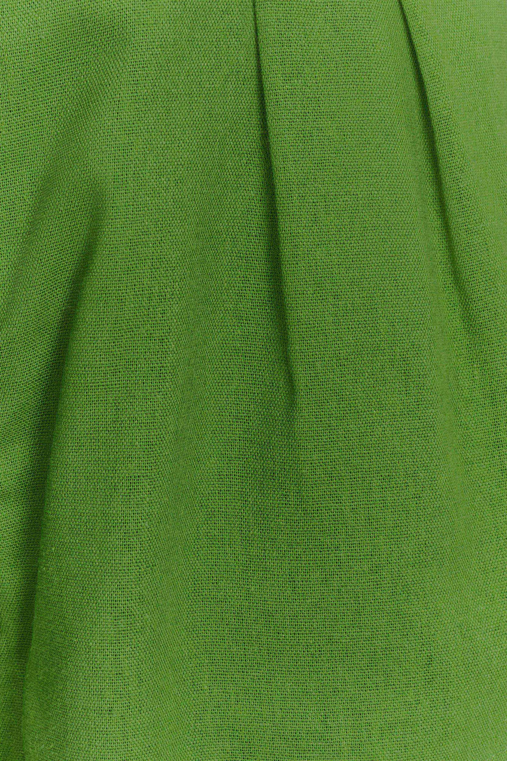 Scout Linen Belted Shorts - Green Product Image