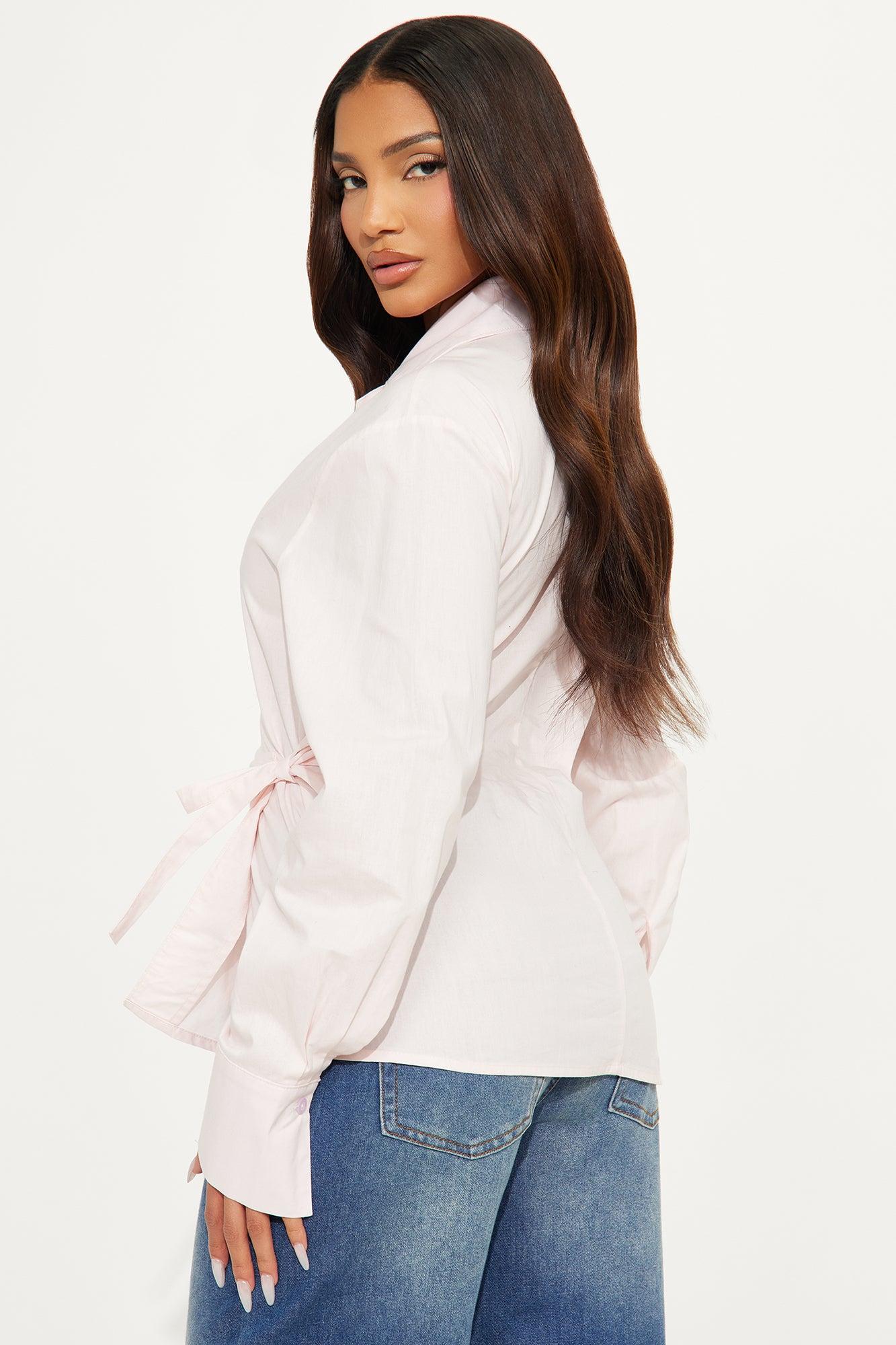 Wild Dreams Poplin Top - Pink Product Image