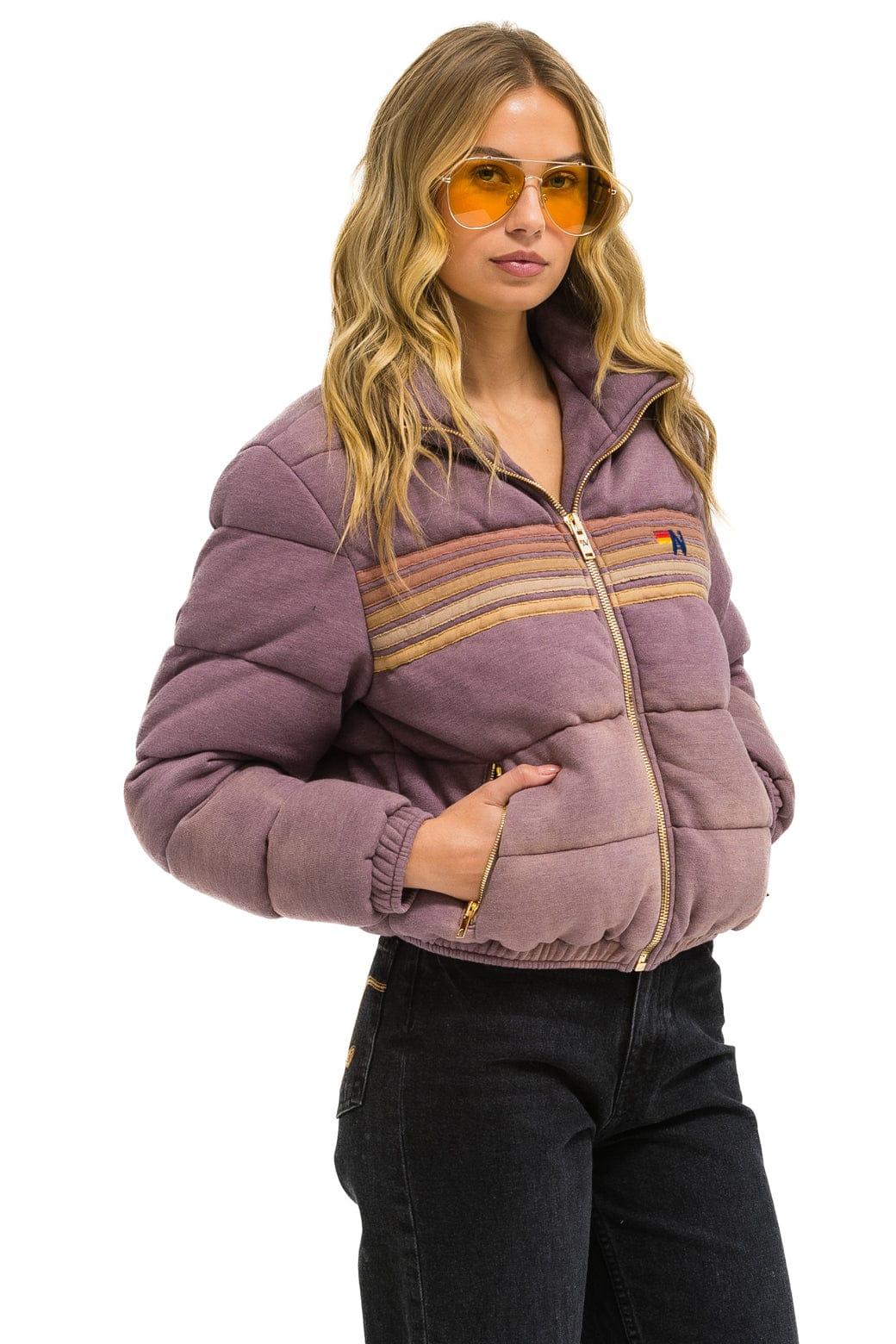 5 STRIPE FADED APRES JACKET - FADED MOCHA Female Product Image