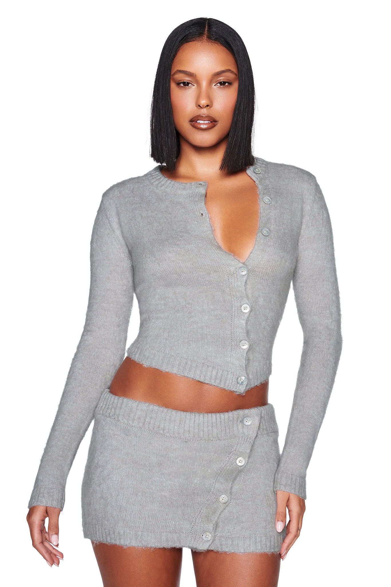 BEATRIZ MINI SKIRT - GREY : MARLE Product Image