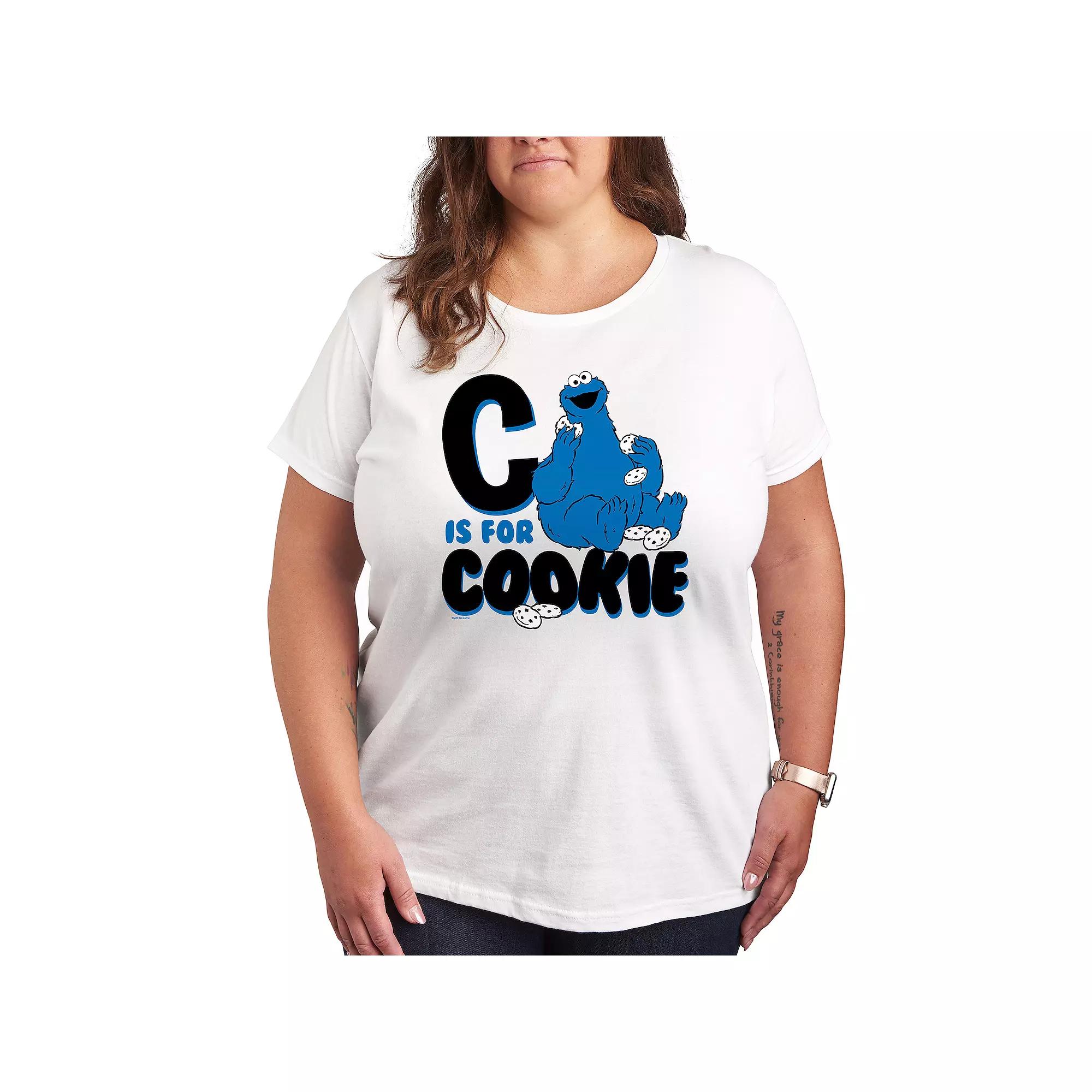 Plus Sesame Street C Is For Cookie Graphic Tee, Women's,  Product Image