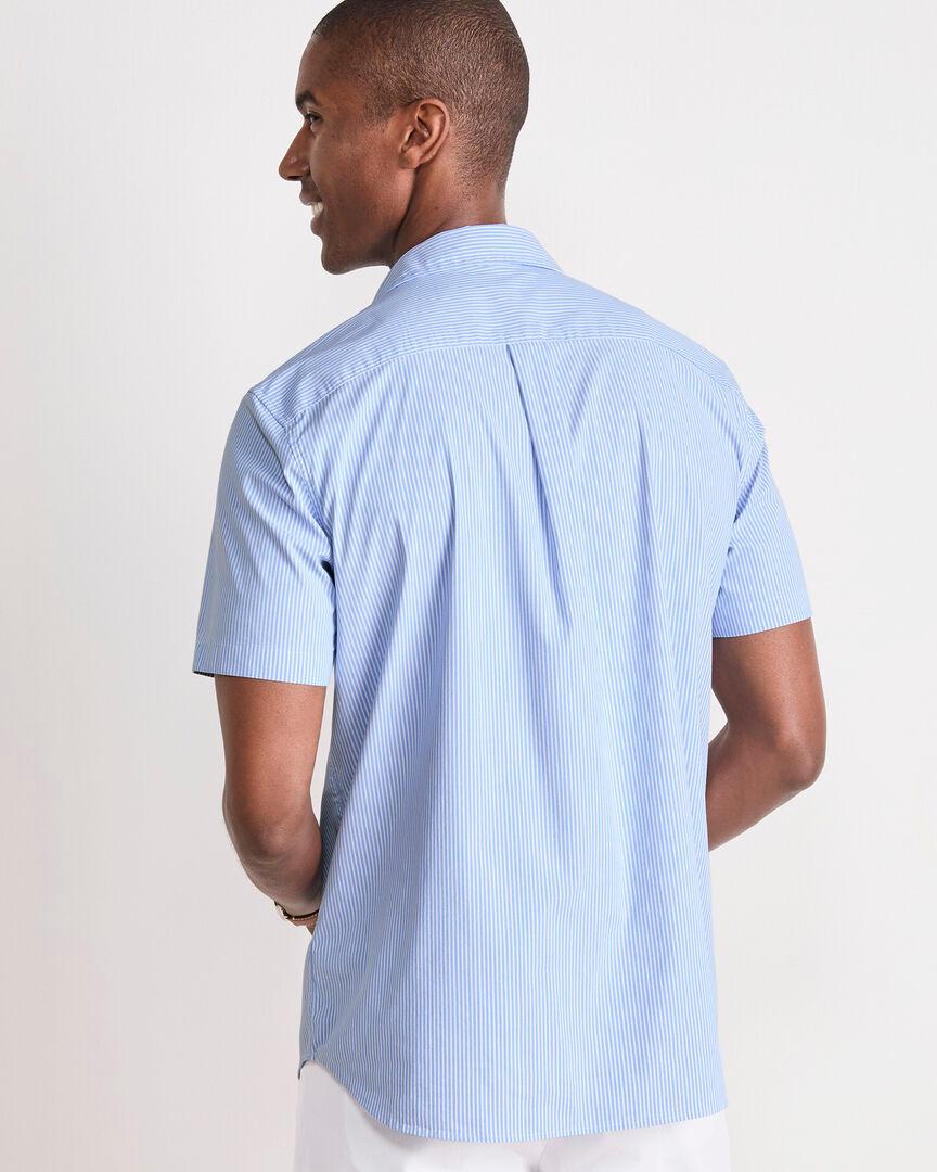 Tiburon Stripe Performance Cotton Short-Sleeve Shirt Product Image