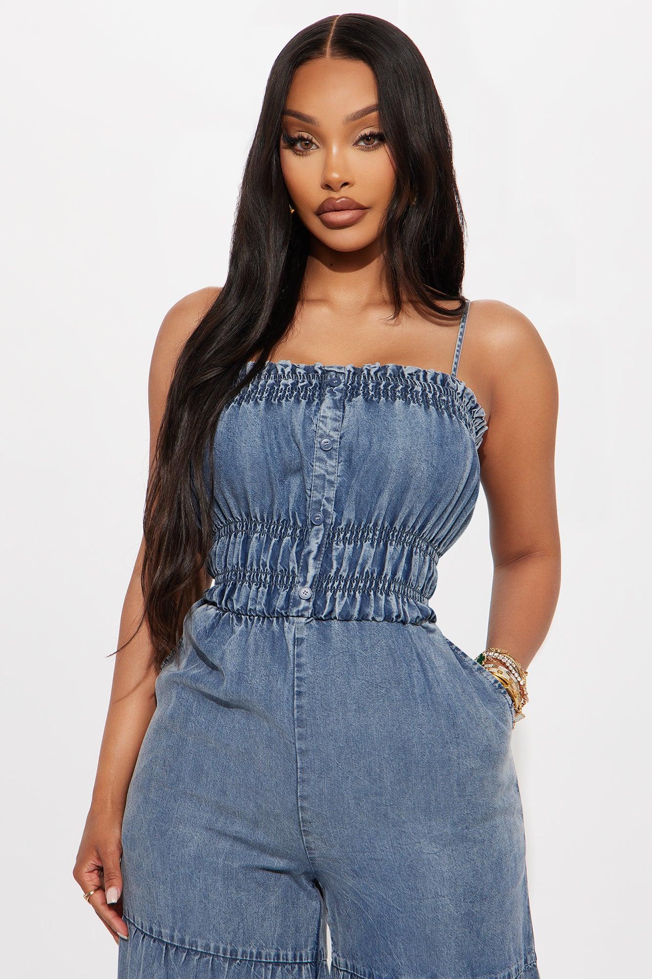 Emilia Chambray Jumpsuit - Medium Wash Female Product Image