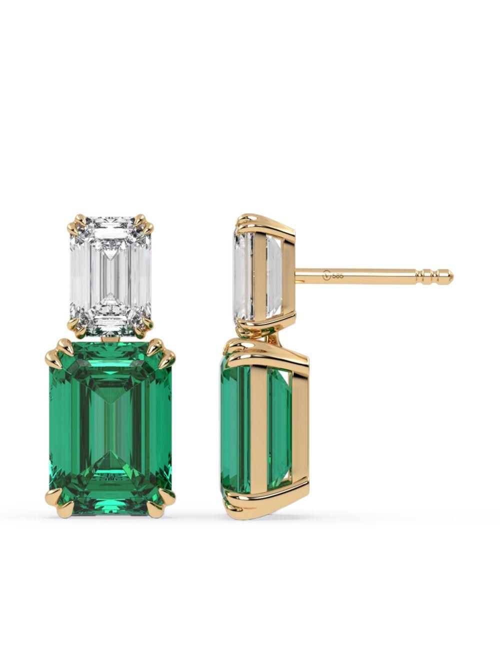14kt yellow gold Beyond Eden emerald earrings Product Image
