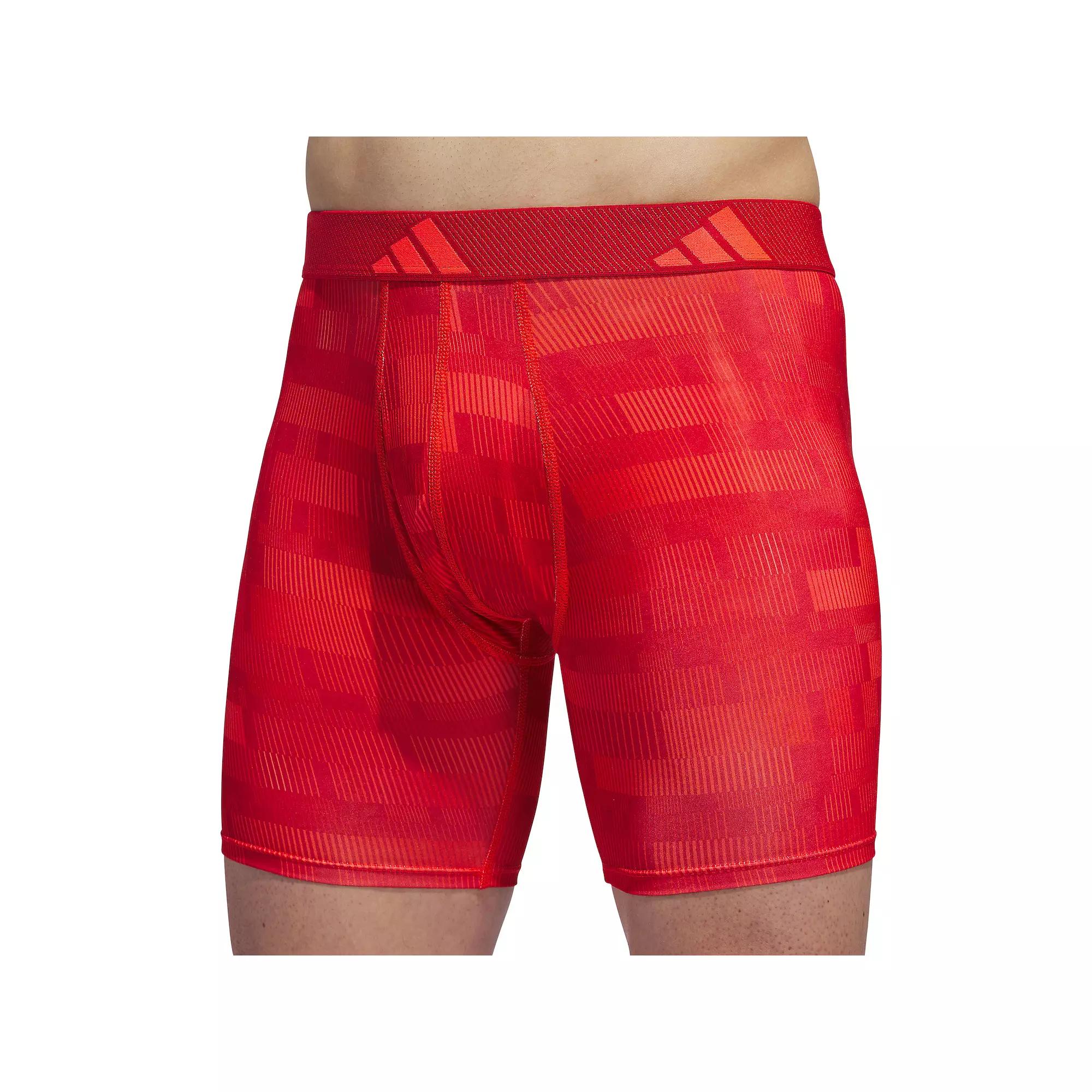 Men's adidas Microfiber Boxer Brief, Size: XL, Haste Solar Red Product Image