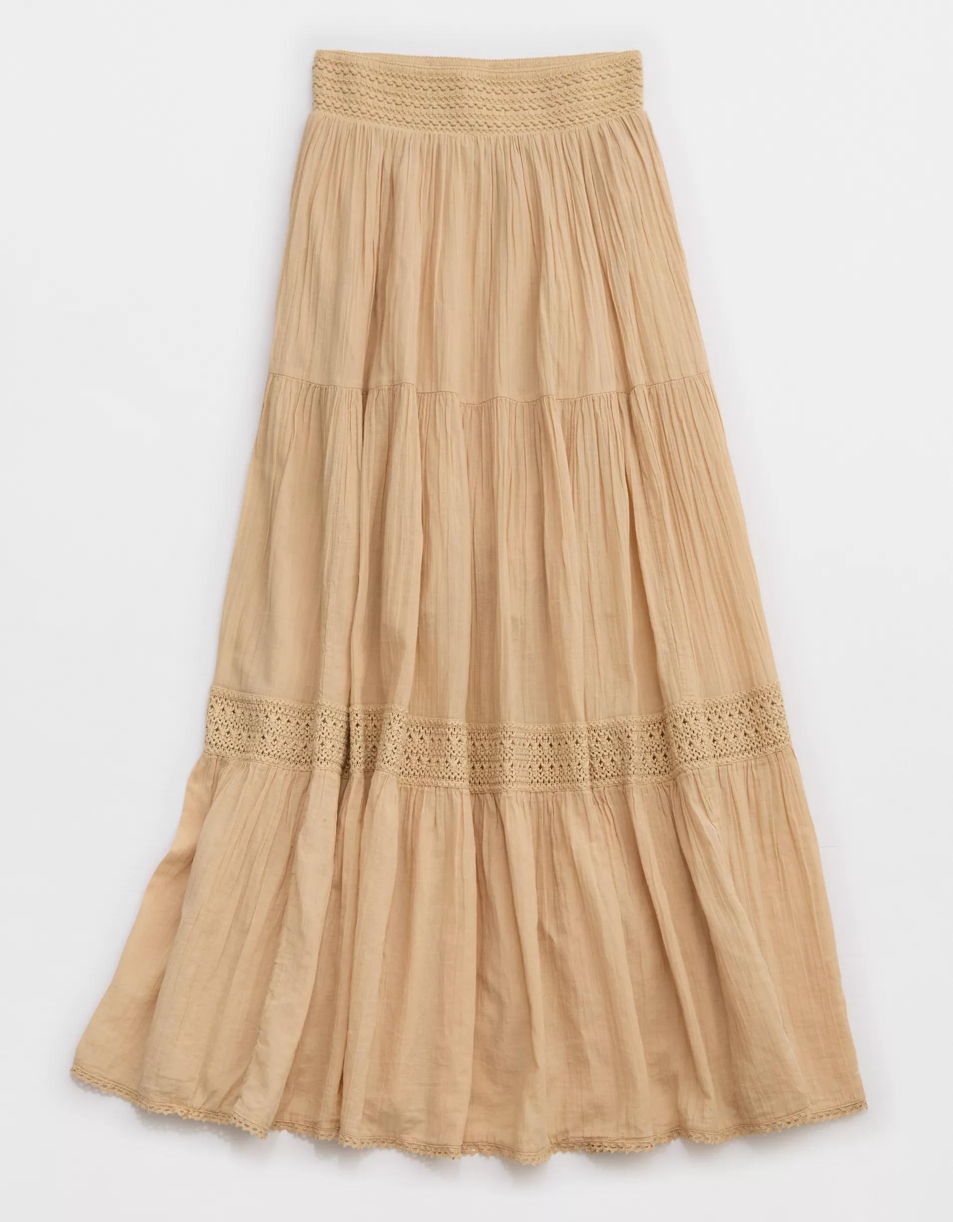 Aerie Crochet The Day Maxi Skirt Product Image