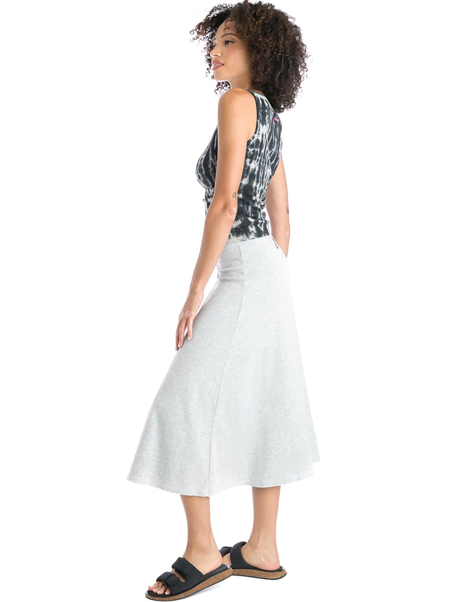 Hard Tail Flat Waist Midi Skirt B-154 Product Image