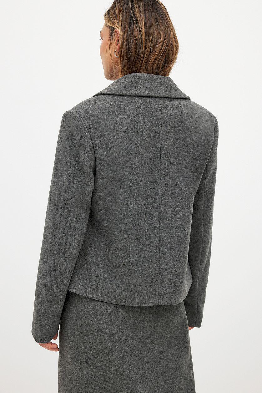 Asymmetric Buttoned Short Jacket Product Image