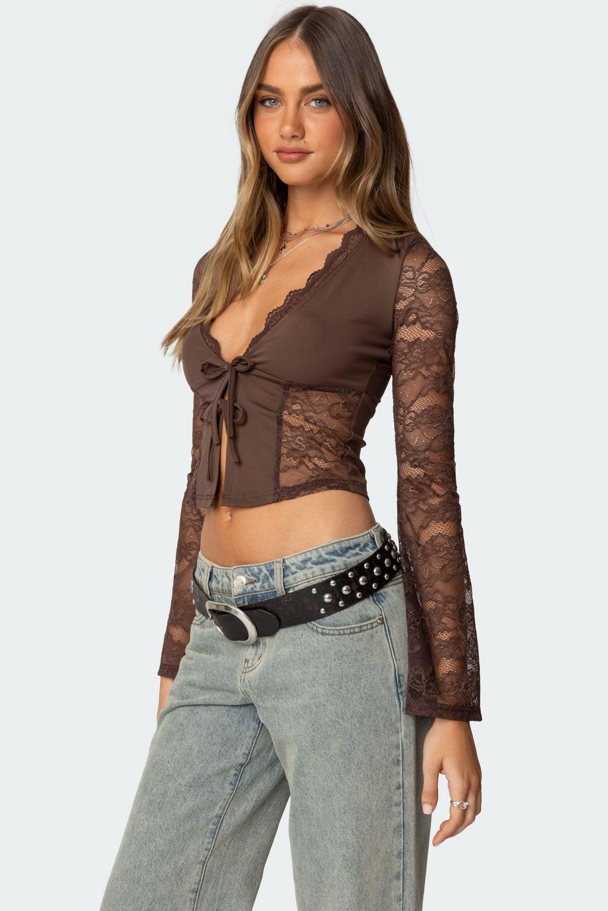 Stephi Lacey Split Front Top Product Image