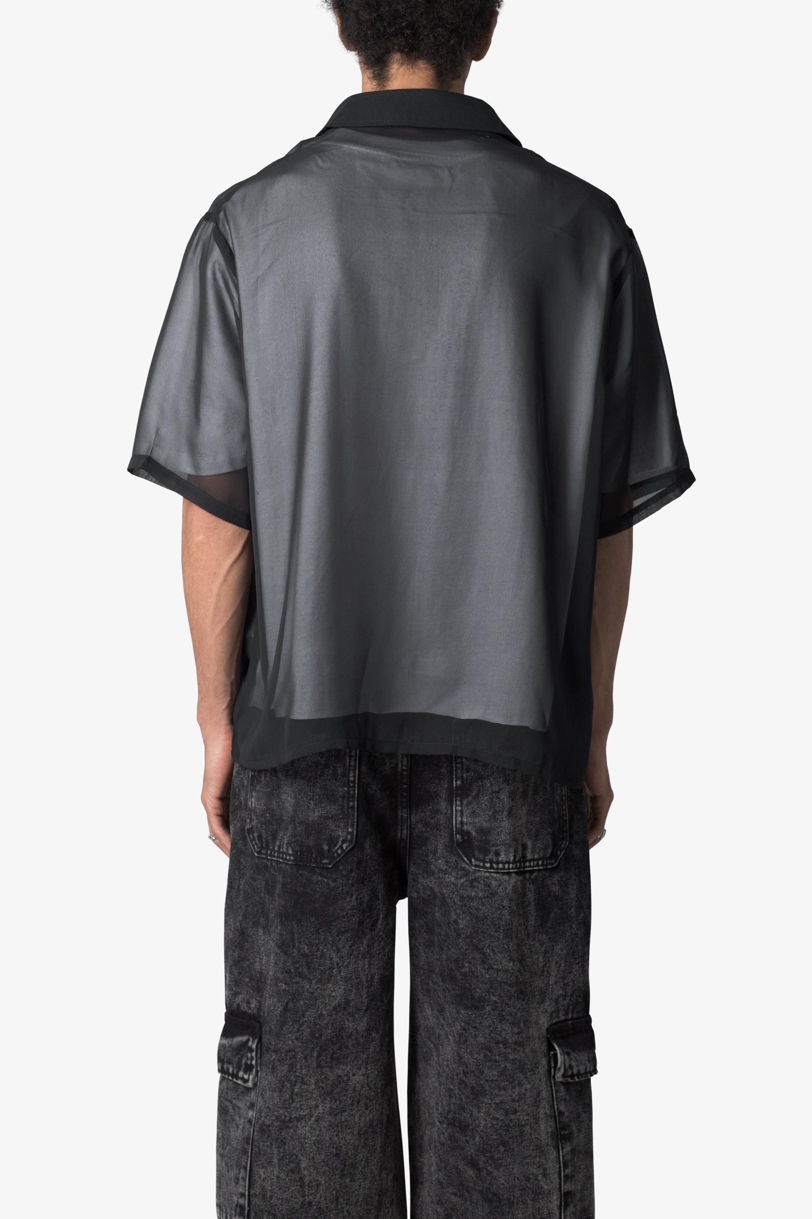Sheer S/S Shirt - Black Product Image