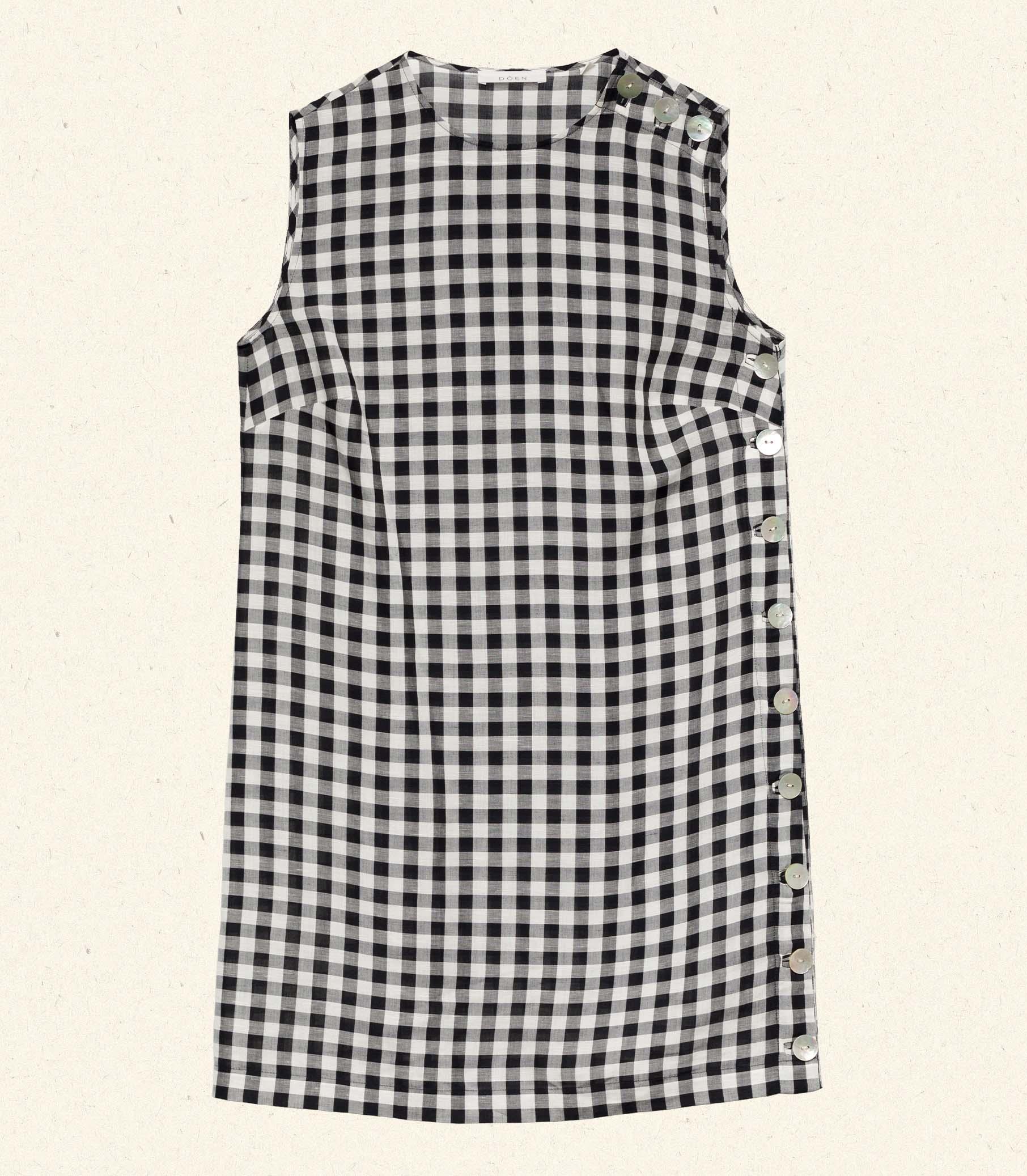 CORALIE DRESS -- BLACK MARILYN GINGHAM Product Image
