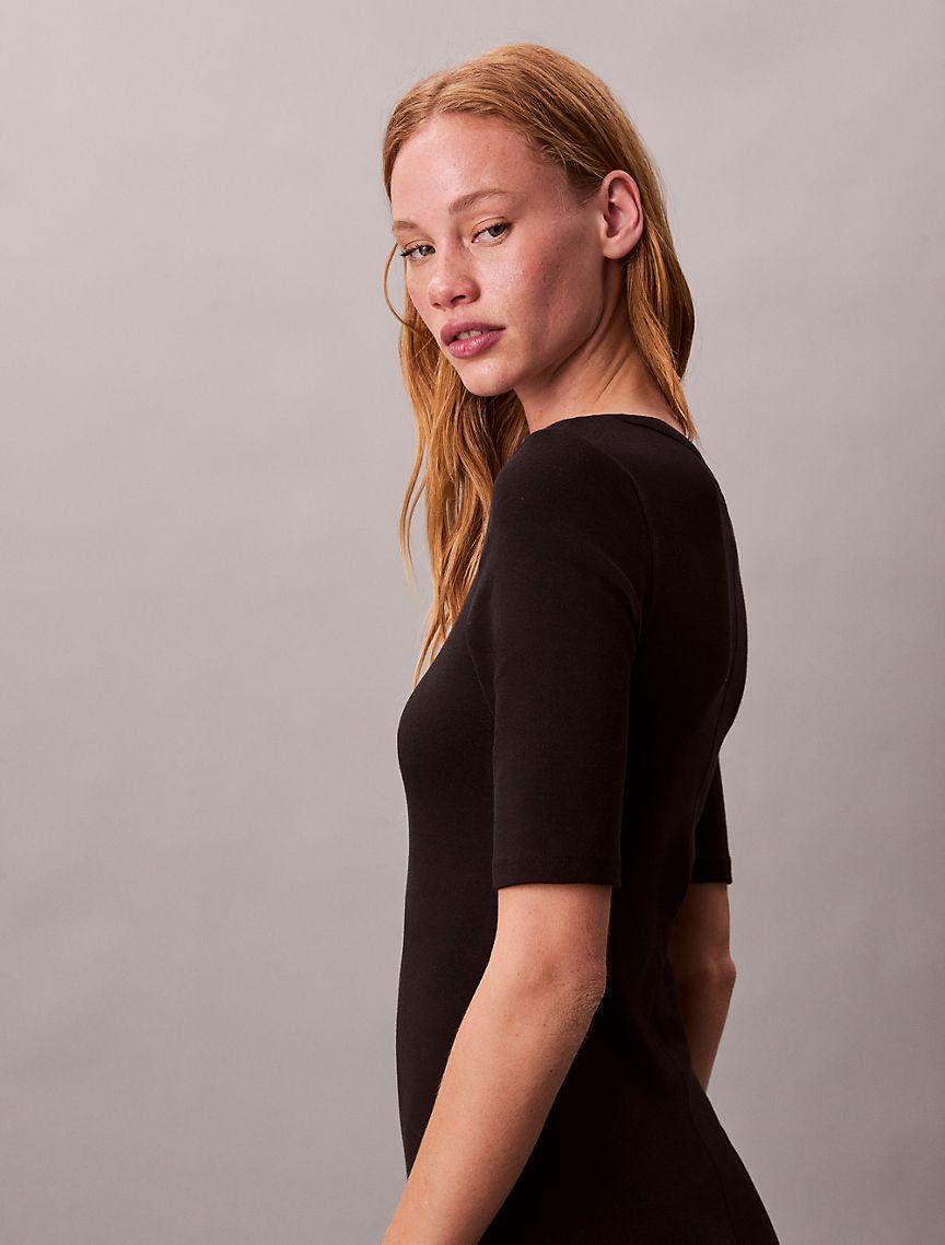 Cotton Contour Midi Dress Product Image