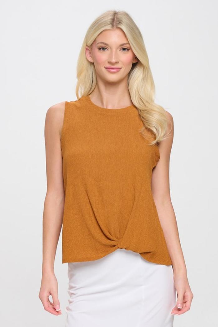 Sleeveless Twist Front Top Product Image