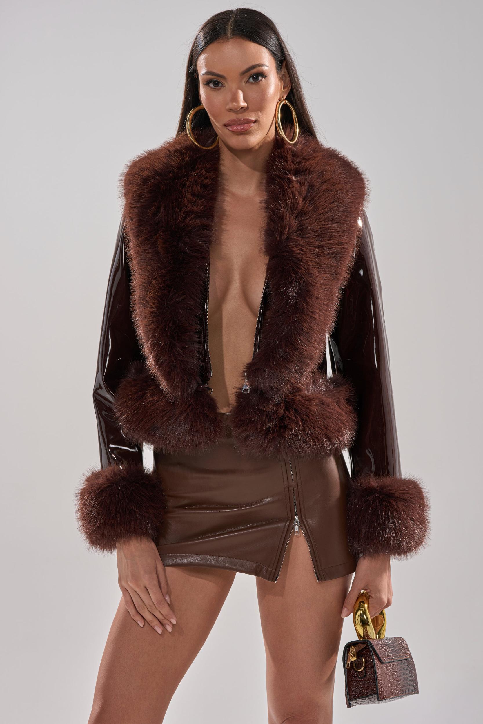 LUNNA FUR TRIM MOTO IN PATENT Product Image