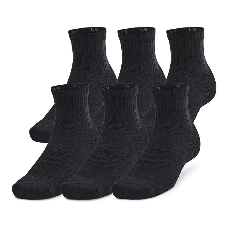 Under Armour 6-Pack Training Cotton Quarter Socks, Women's,  Product Image
