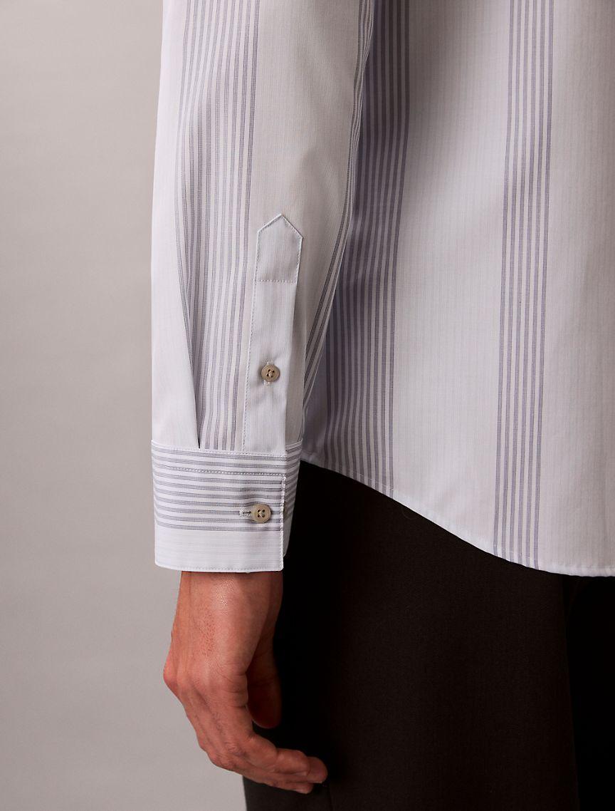 Yarn-Dyed Stripe Supima Stretch Slim Shirt Product Image