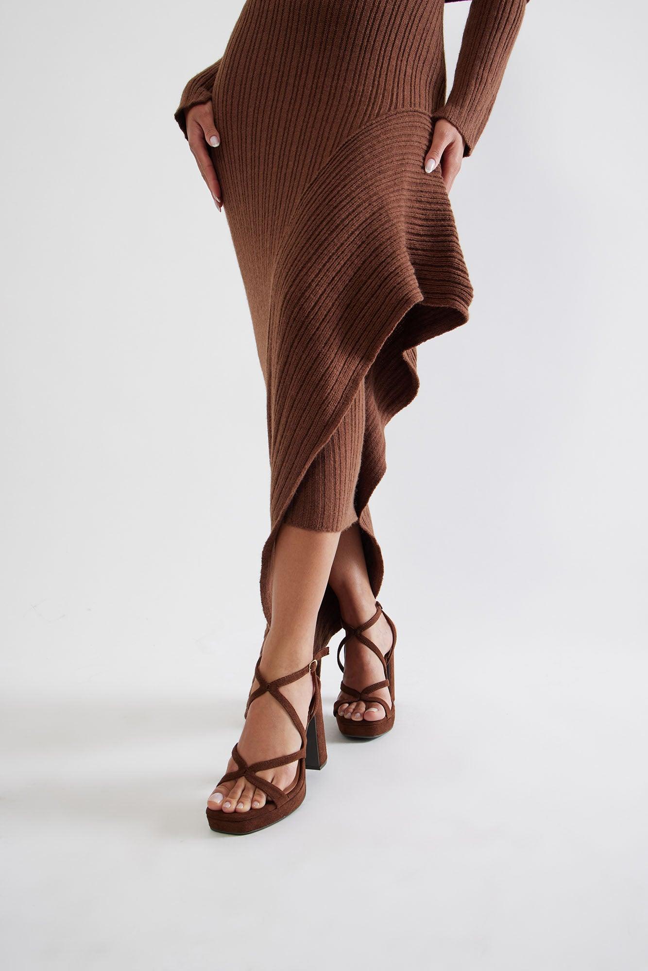 Sonder Platform Heels - Brown Product Image