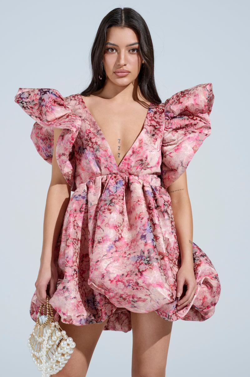 BELLE OF THE BALL PRINTED MINI DRESS Product Image