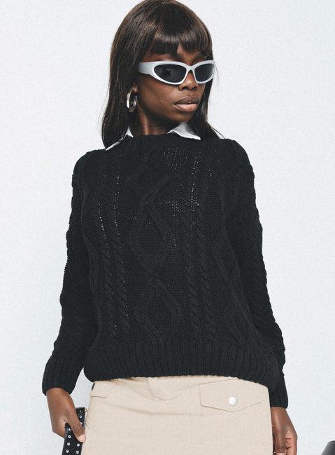 Anaya Oversized Sweater Black Product Image