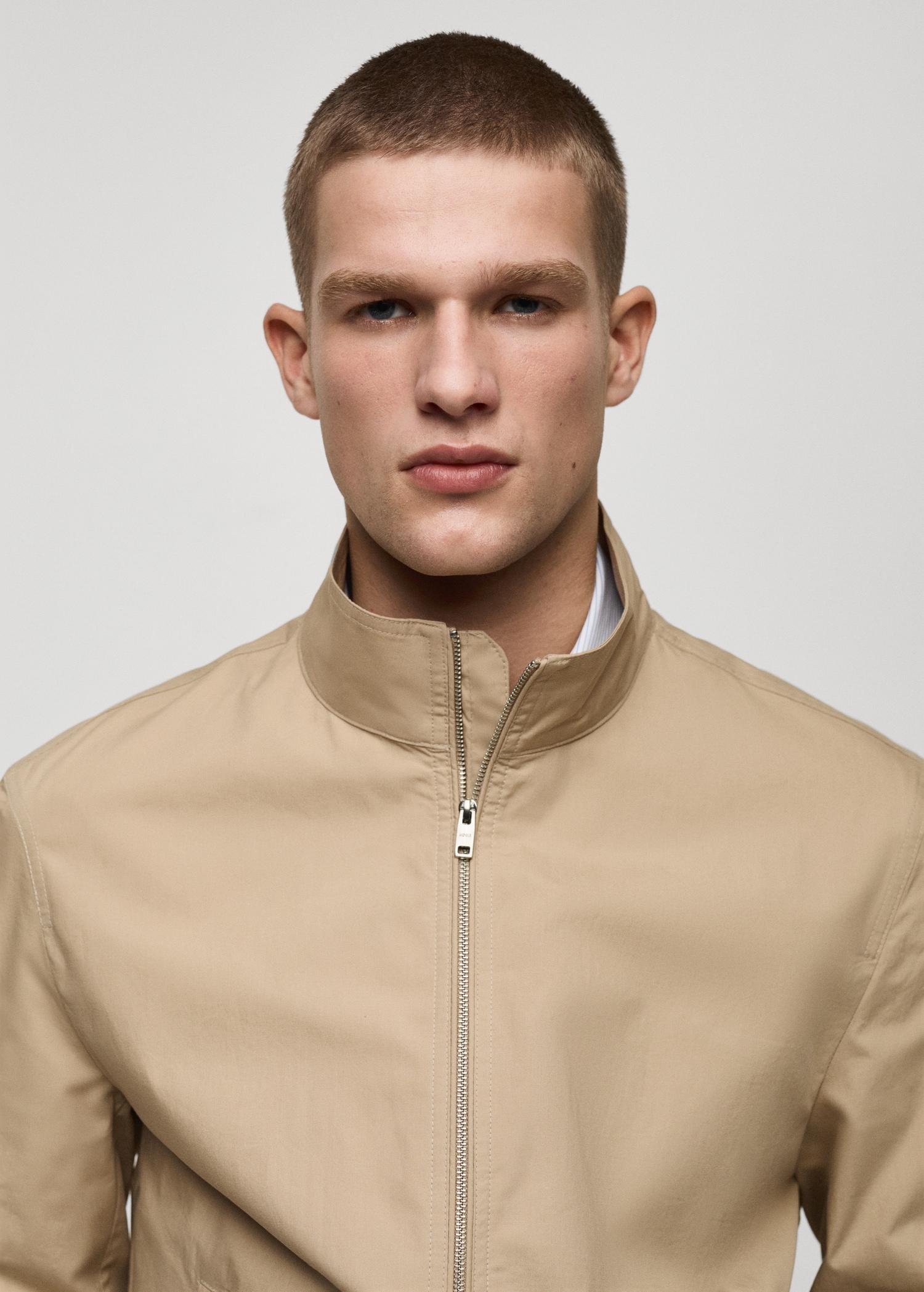 Lightweight jacket with funnel neck - Men | MANGO USA Product Image