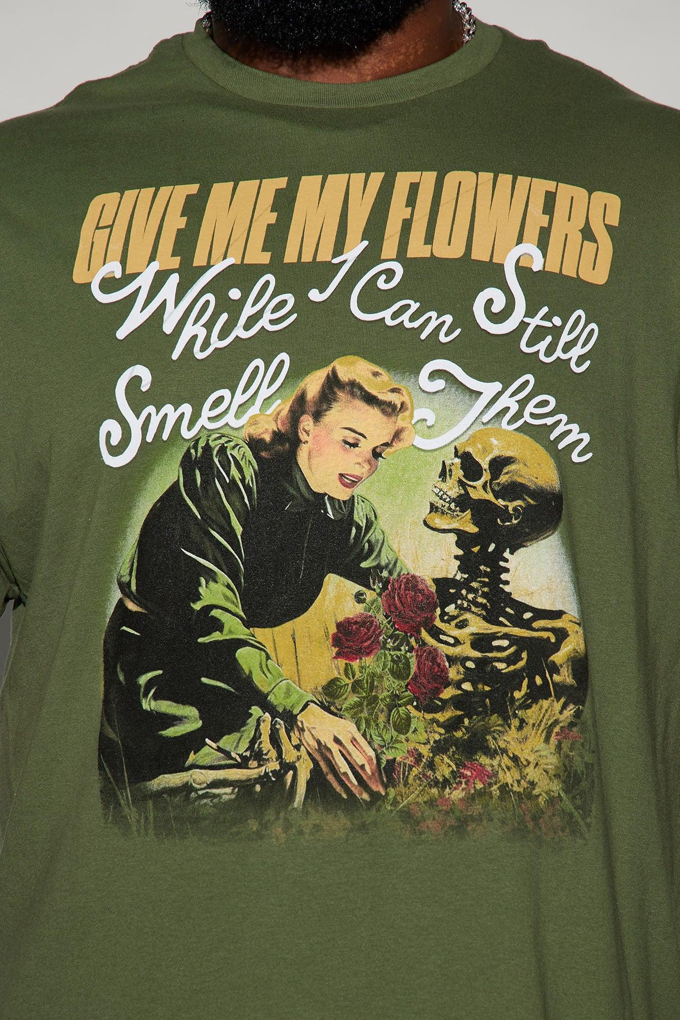Give Me My Flowers Short Sleeve Tee - Hunter Product Image