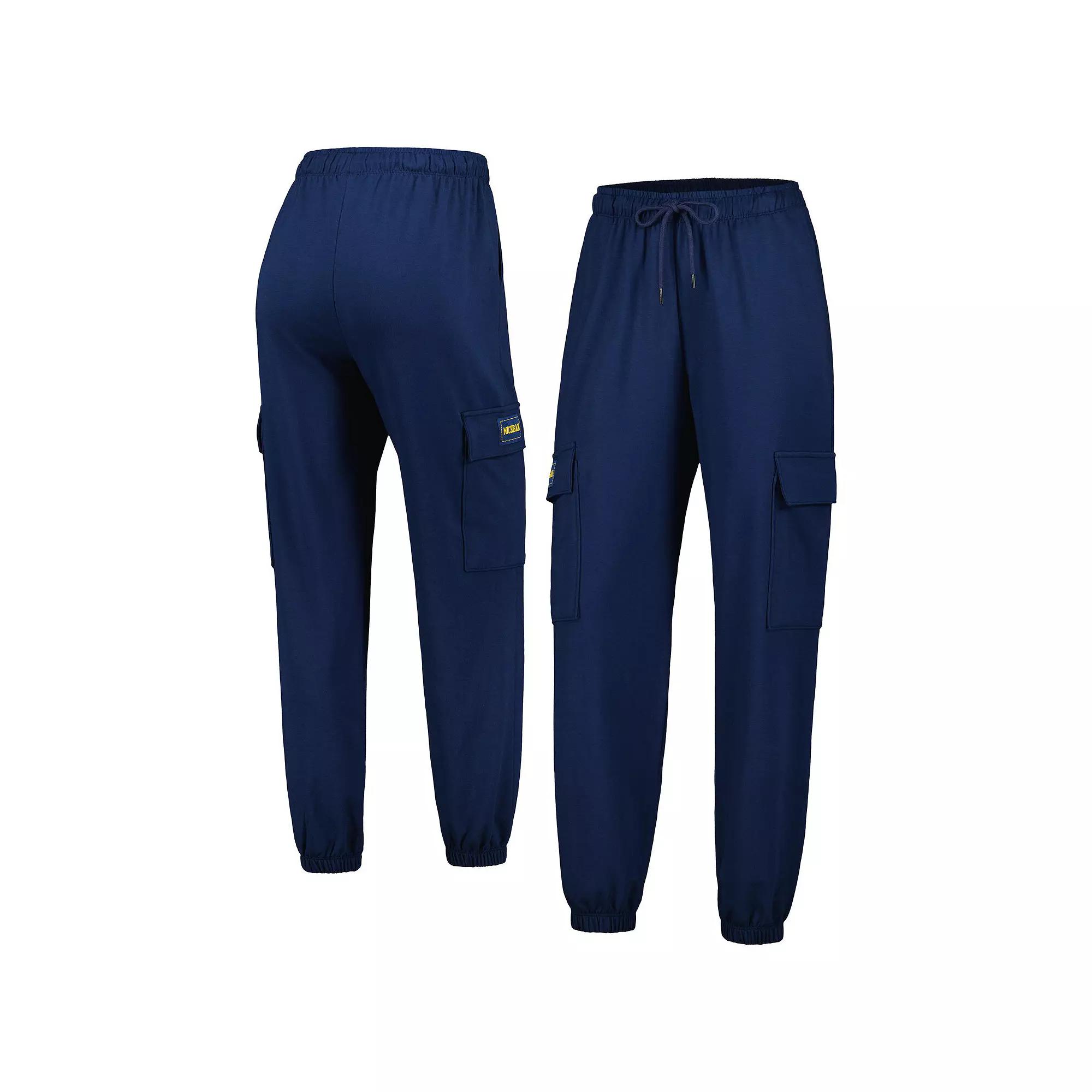 Women's Lusso Navy Michigan Wolverines Mellie Cargo Pants, Size: Large, Blue Product Image