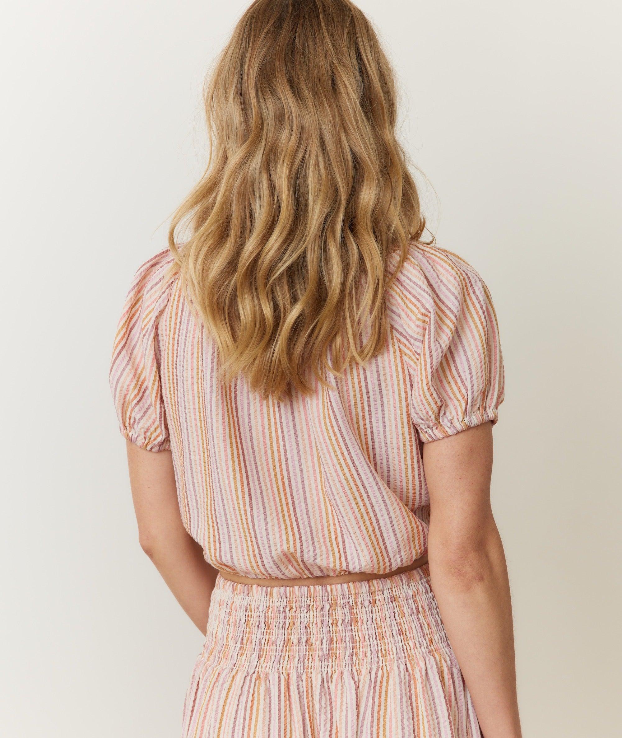 Marella Seersucker Crop Blouse Product Image