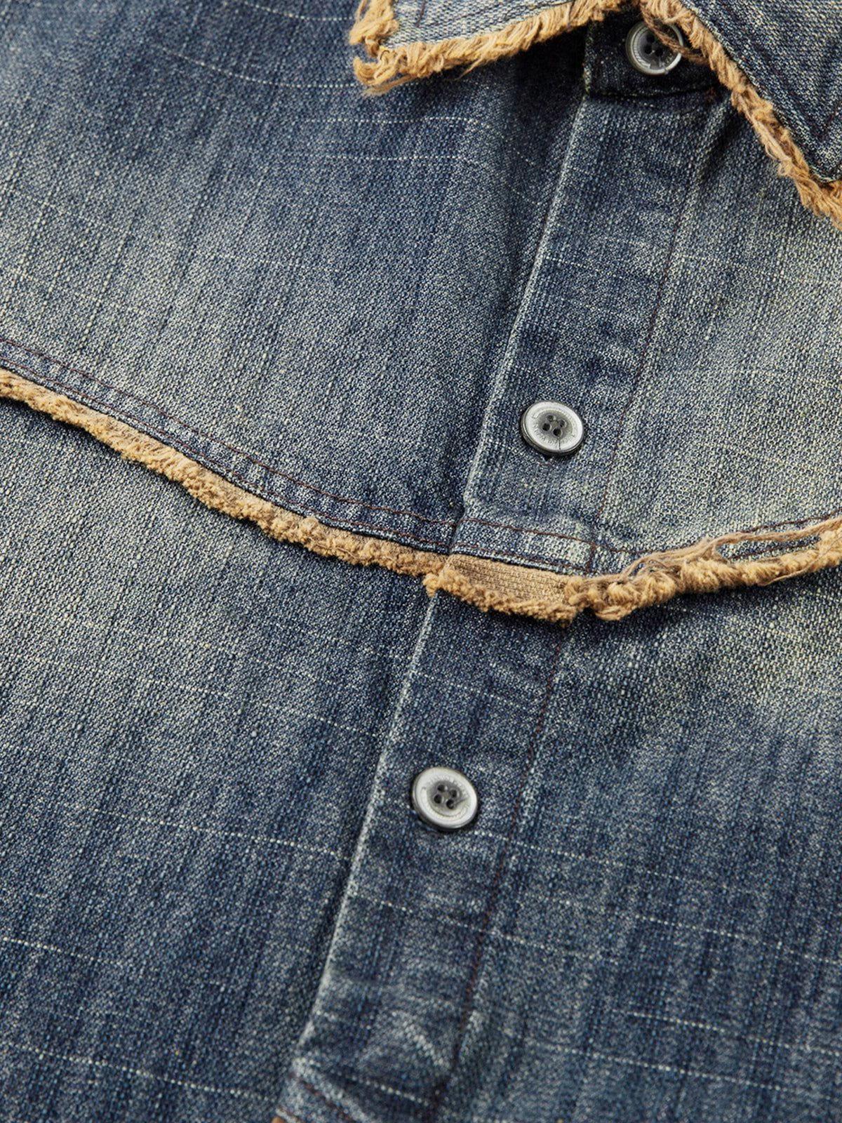 Aelfric Eden Fringe Denim Shirt Product Image