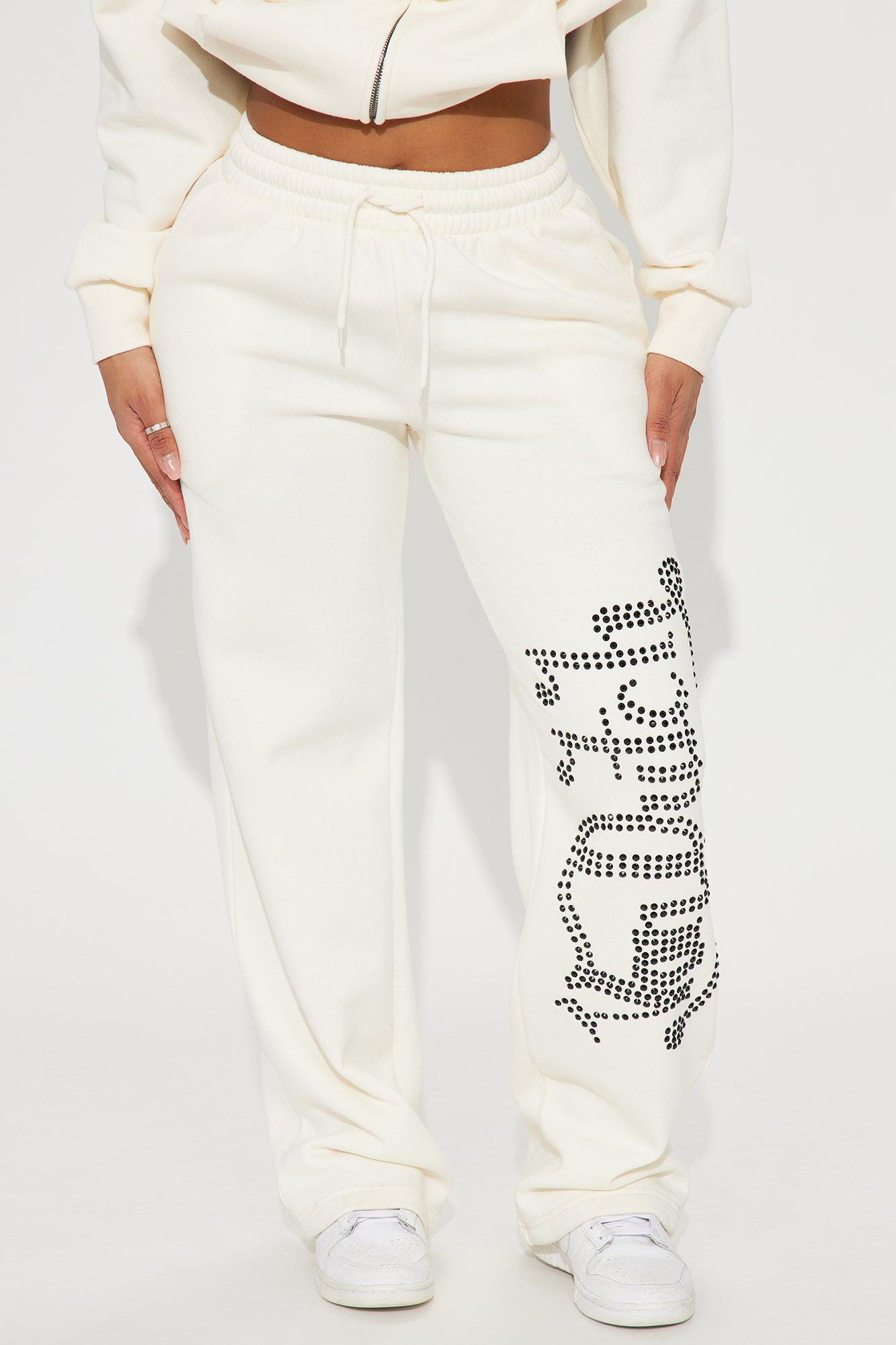 Von Dutch Classic Wide Leg Pant - Off White Product Image