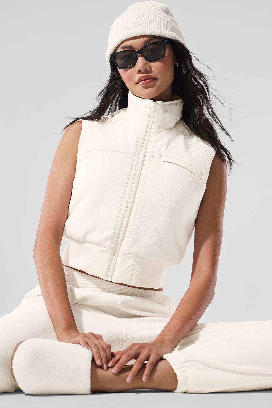 Polar Fleece Wintry Mix Vest - Ivory Female Product Image