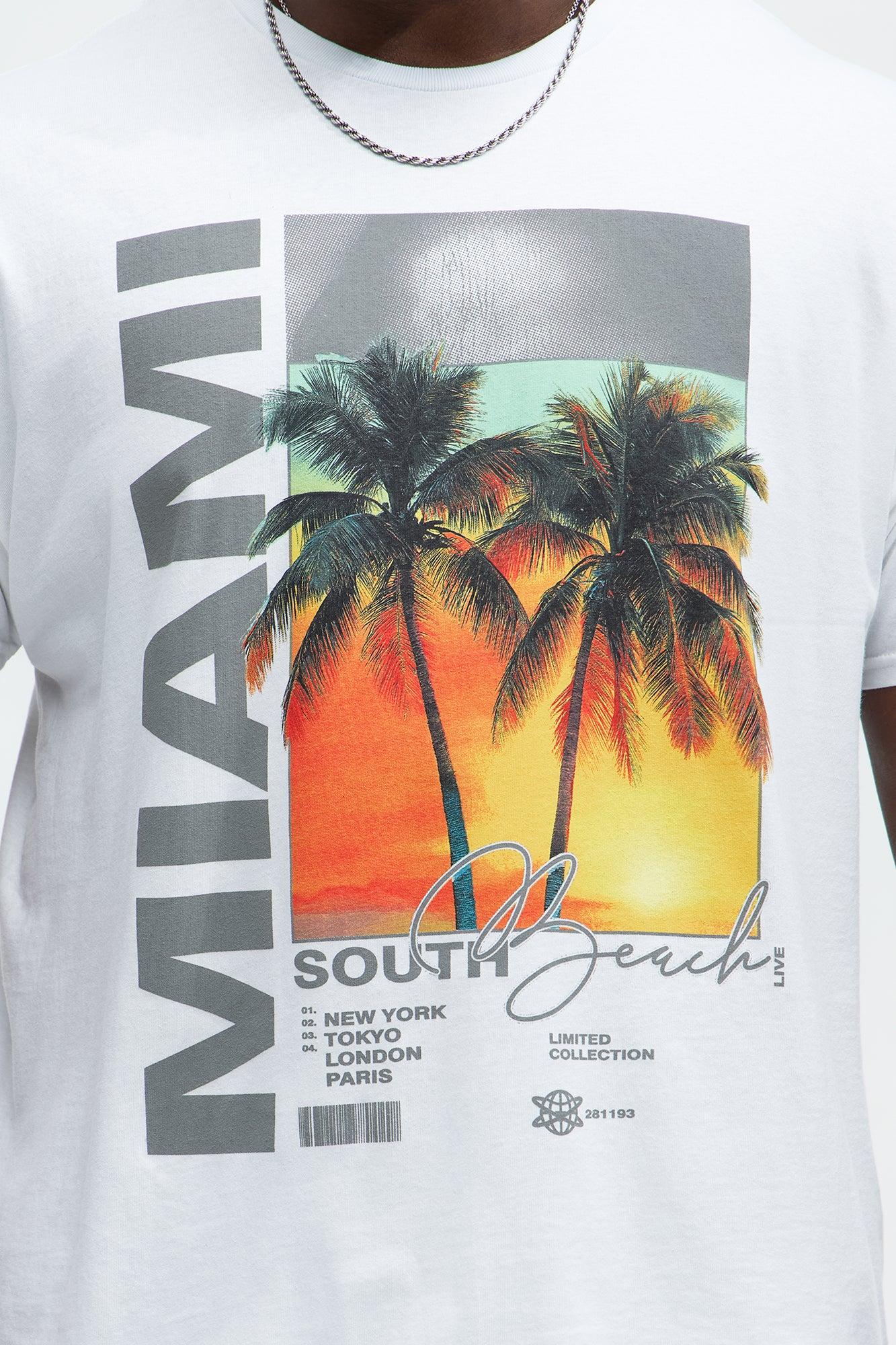 Miami South Beach Short Sleeve Tee - White Product Image