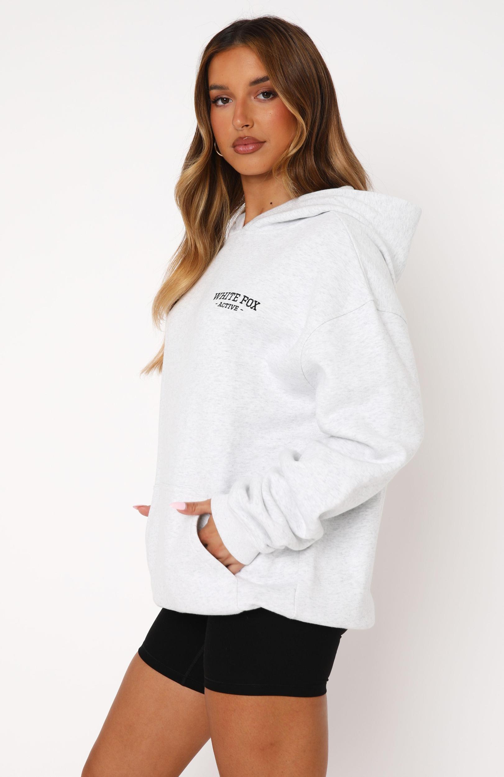Taking Sides Oversized Hoodie Grey Marle Product Image