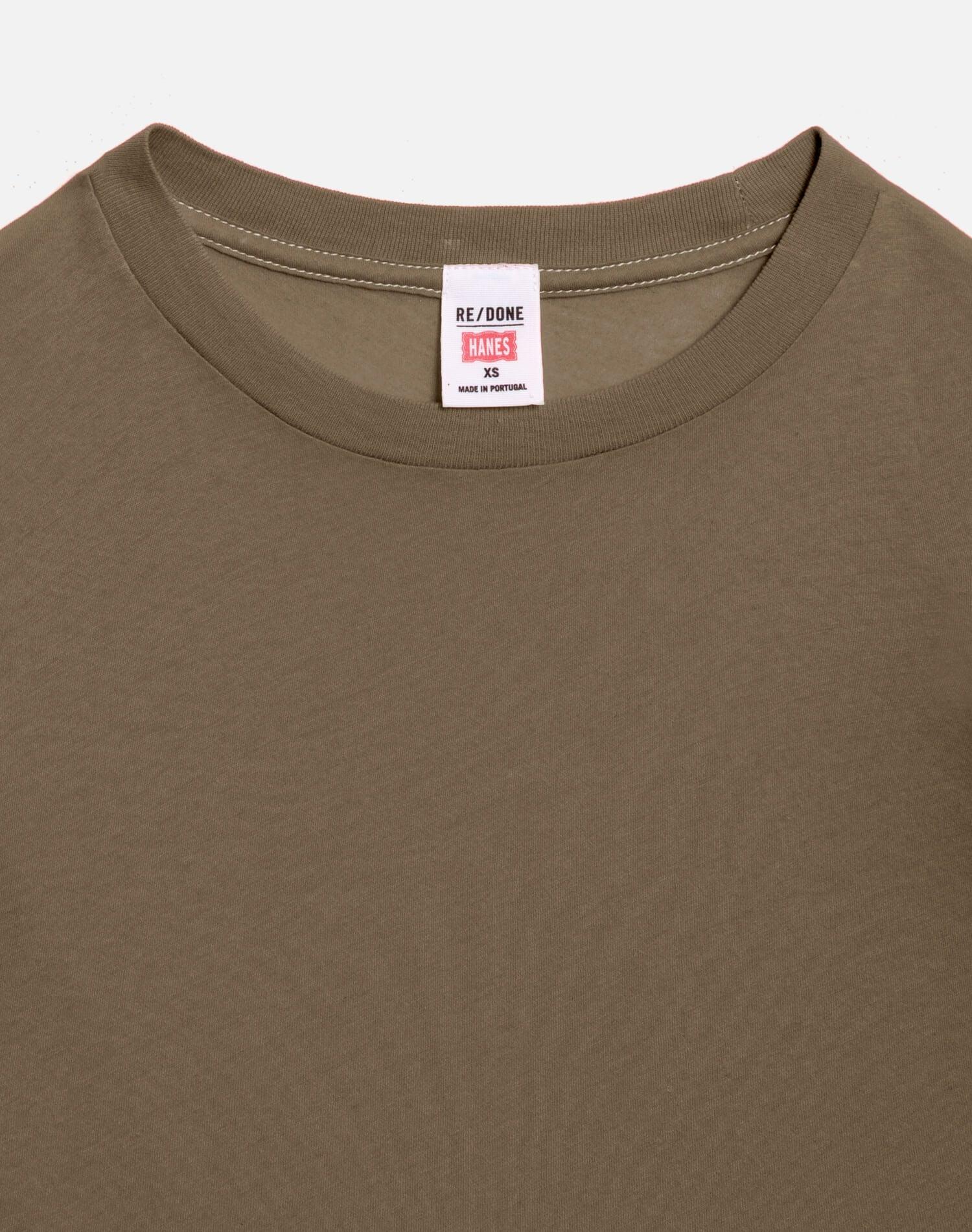 Hanes Sheer Long Sleeve Tee - Cypress With White Female Product Image