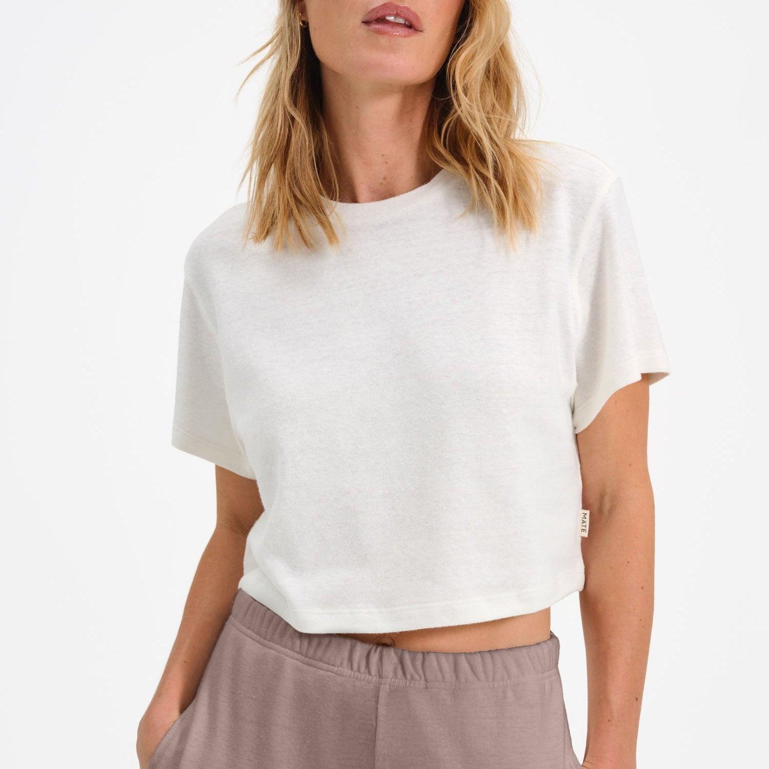 Regenerative Hemp Relaxed Crop Tee Female Product Image