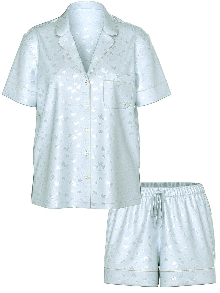 Glazed Satin Short Pajama Set Product Image