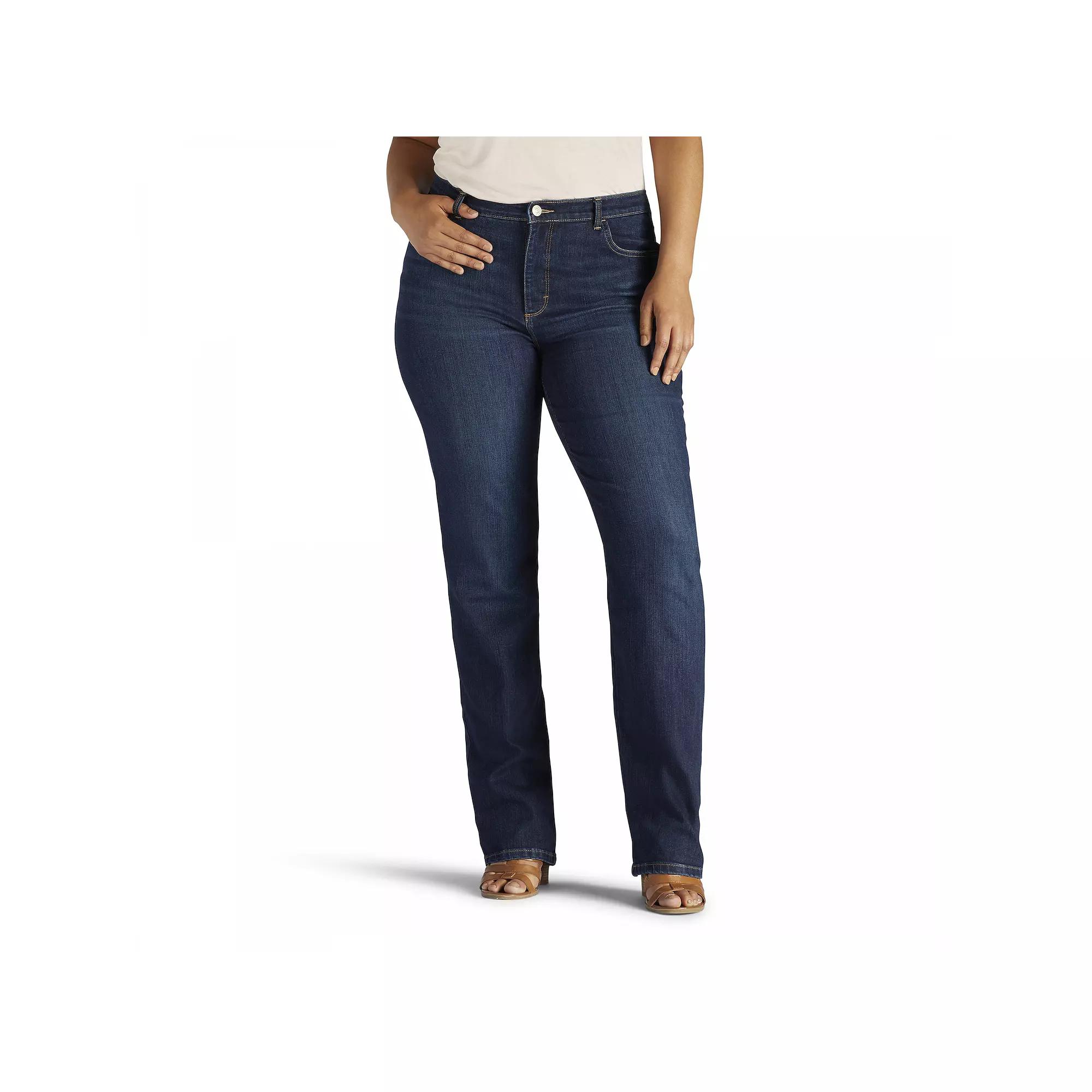 Plus Size Lee Instantly Slims Straight-Leg Jeans, Womens Product Image