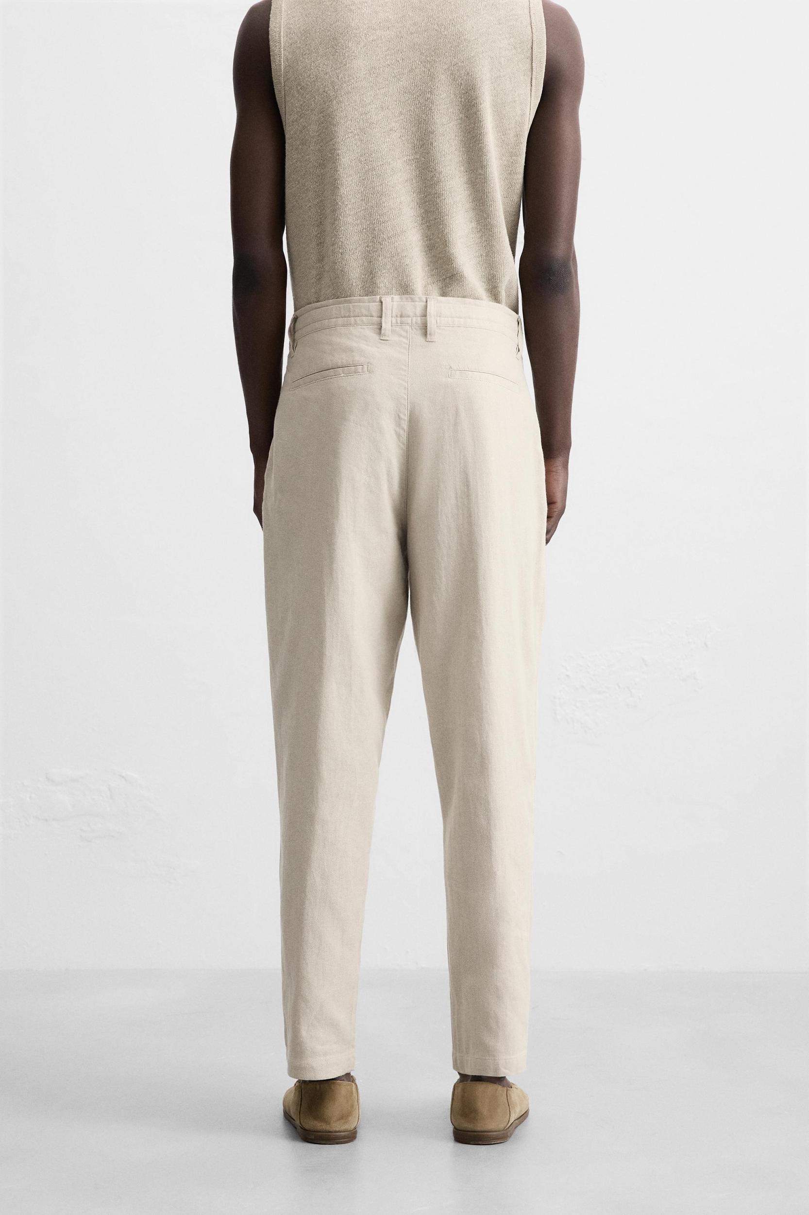COTTON LINEN PANTS Product Image