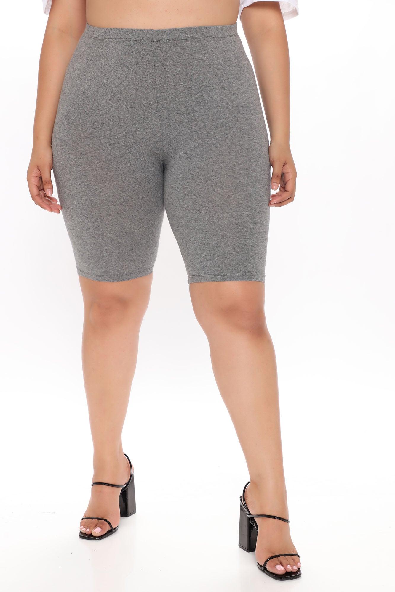 Natalee Biker Shorts - Grey Product Image